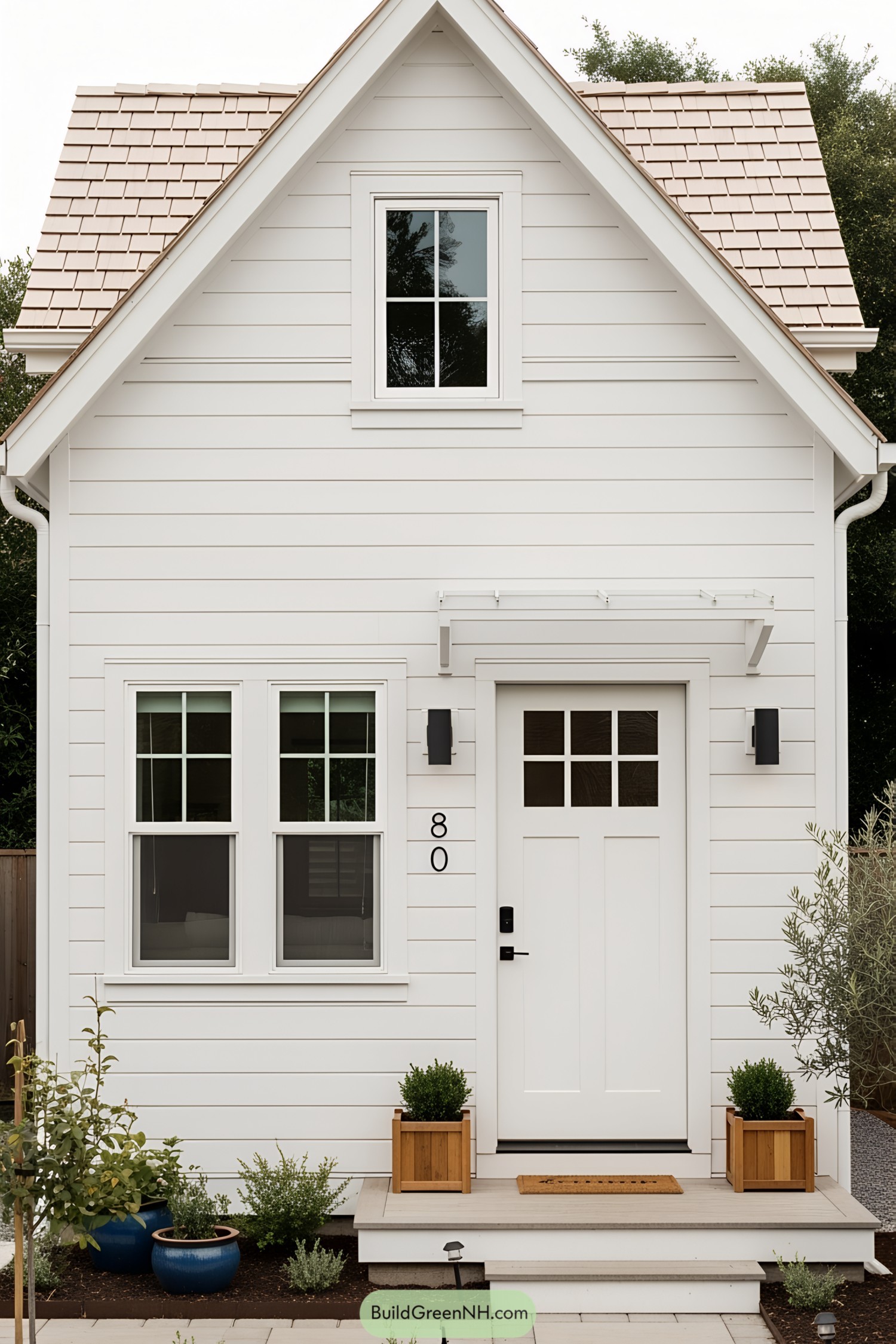 White, cozy cottage with soft elegance