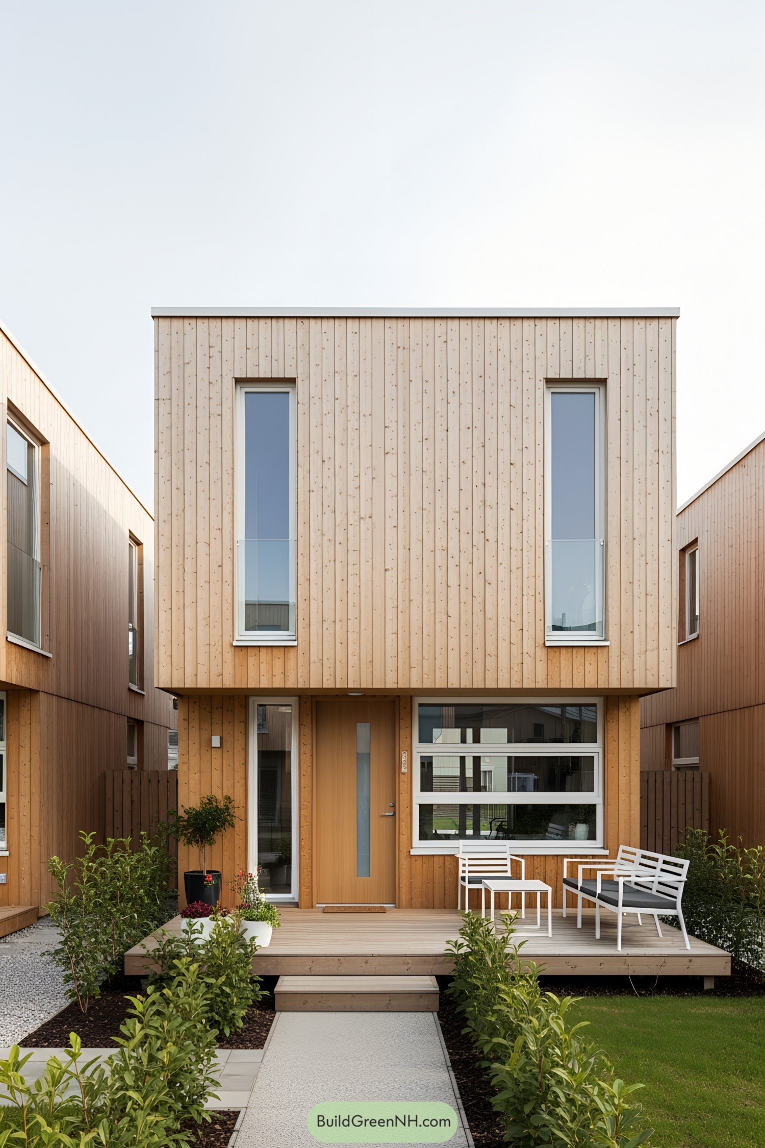 Modern small loft house with wood exterior