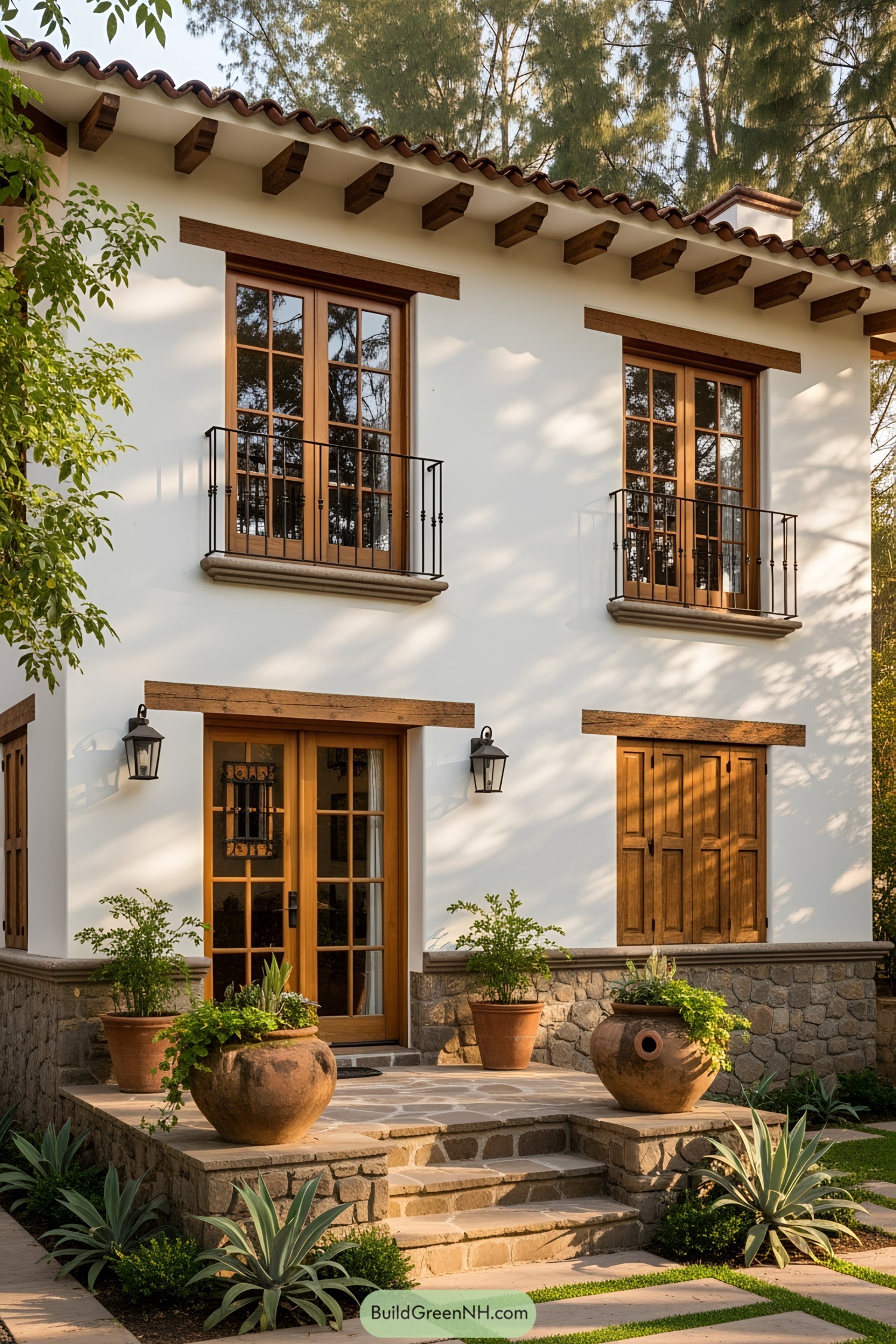 Charming small Mexican house with wooden accents