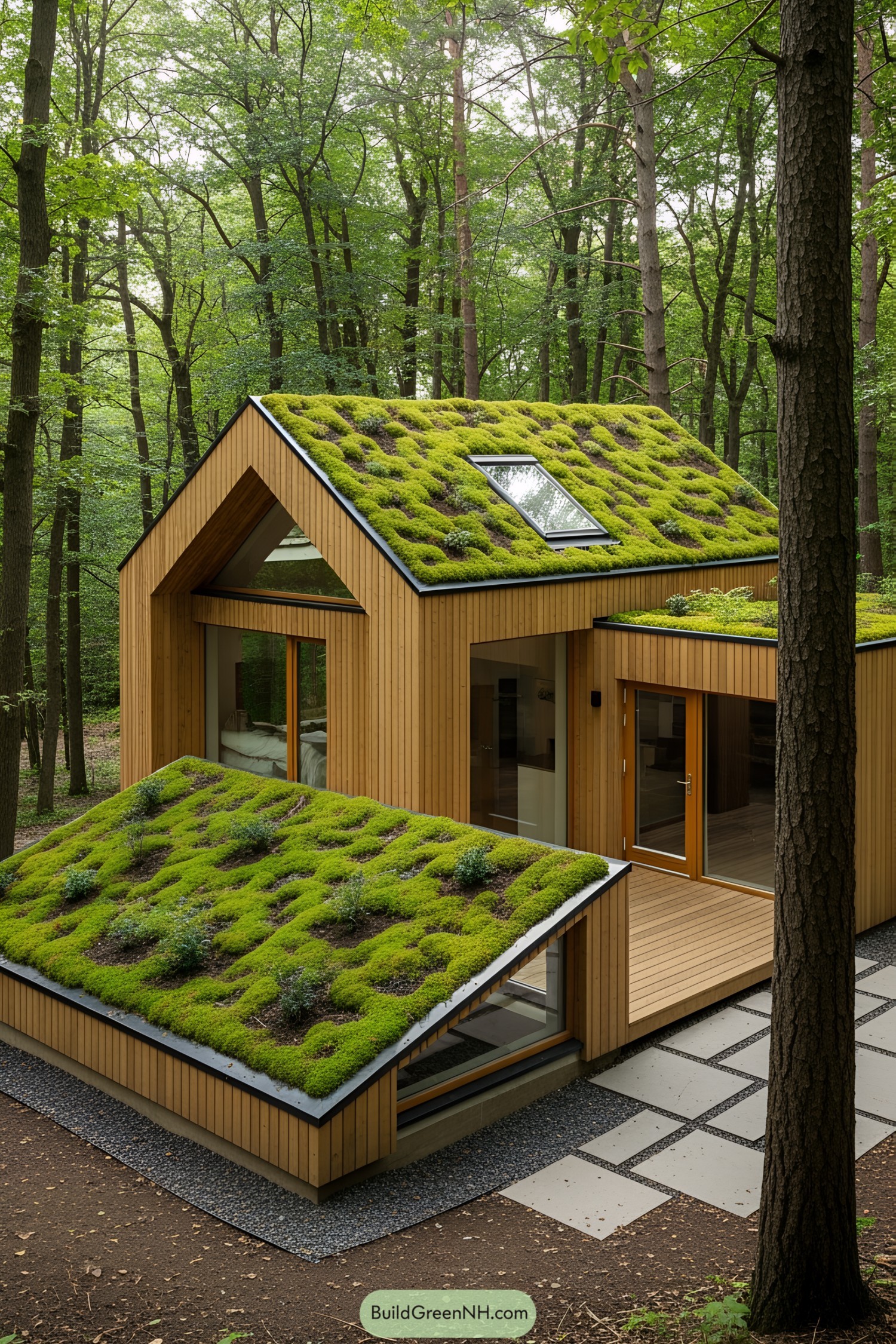 24 Small Forest Houses With Mossy Roofs and Camouflage