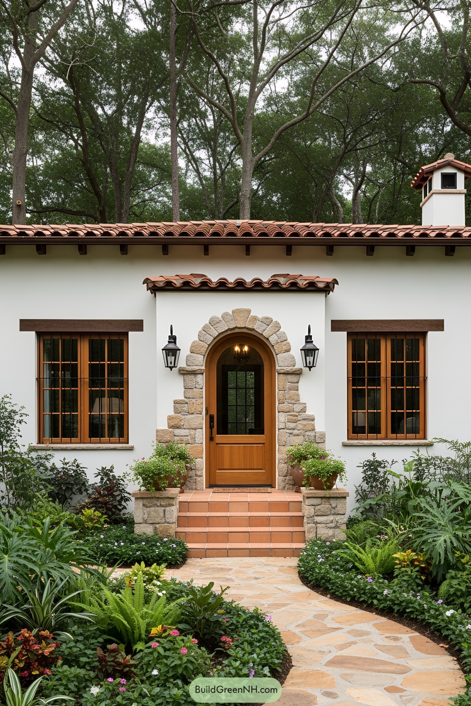Charming small cottage with stone entrance and terracotta roof
