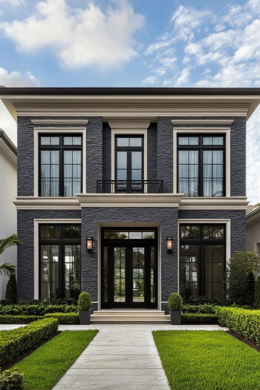 change house siding to slate panels