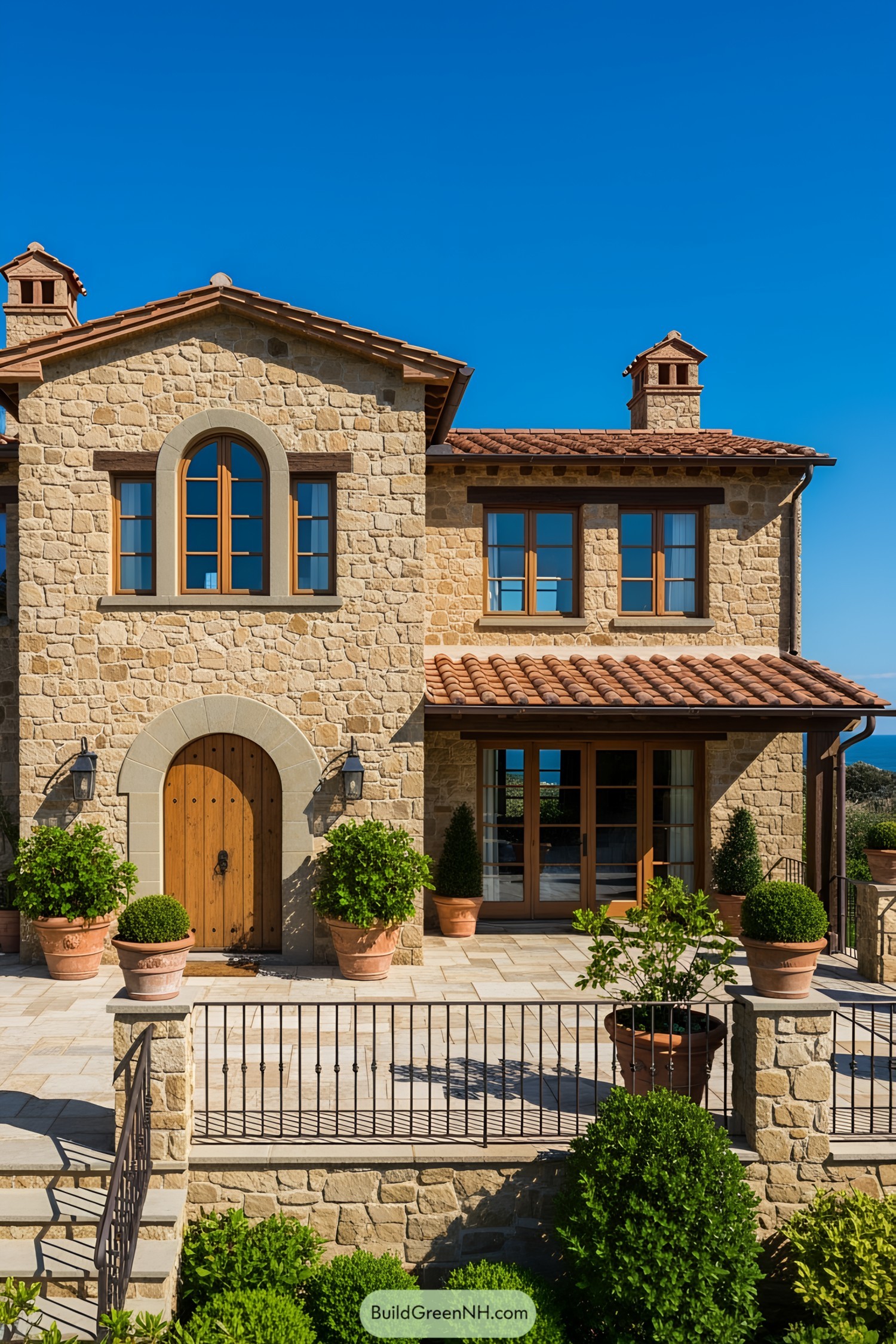 Charming stone-clad Tuscan house with terracotta roof