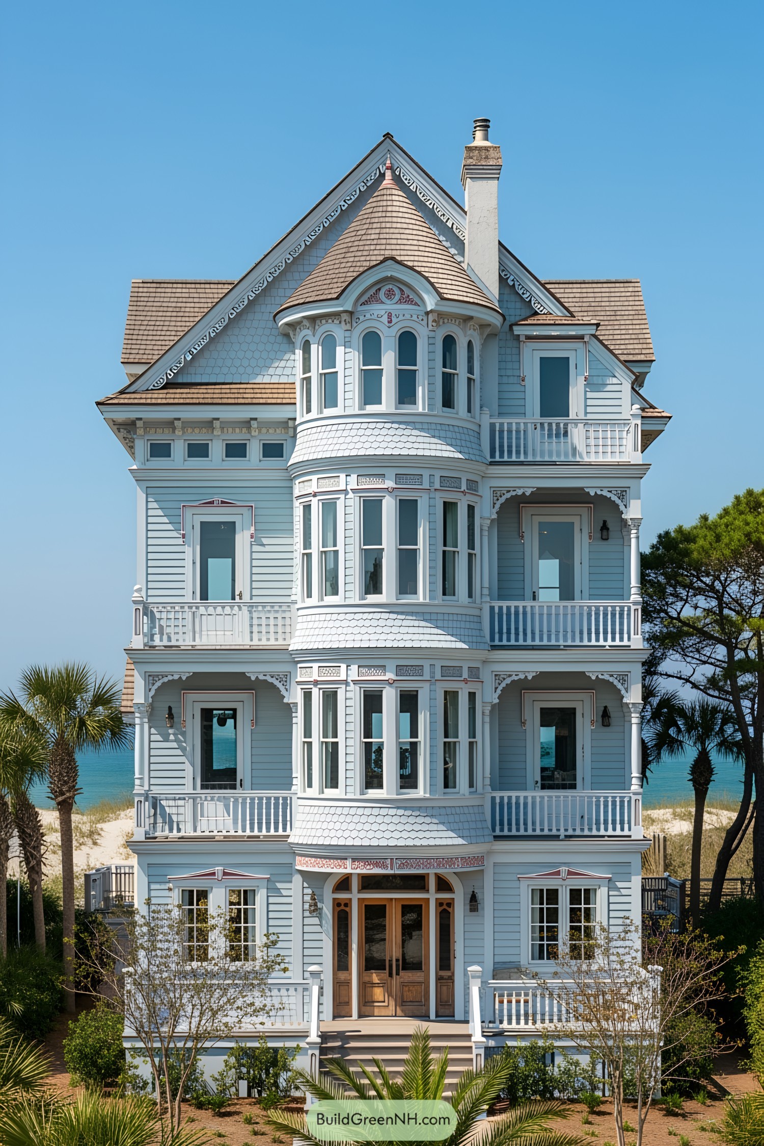 Elegant Victorian-style house by the beach