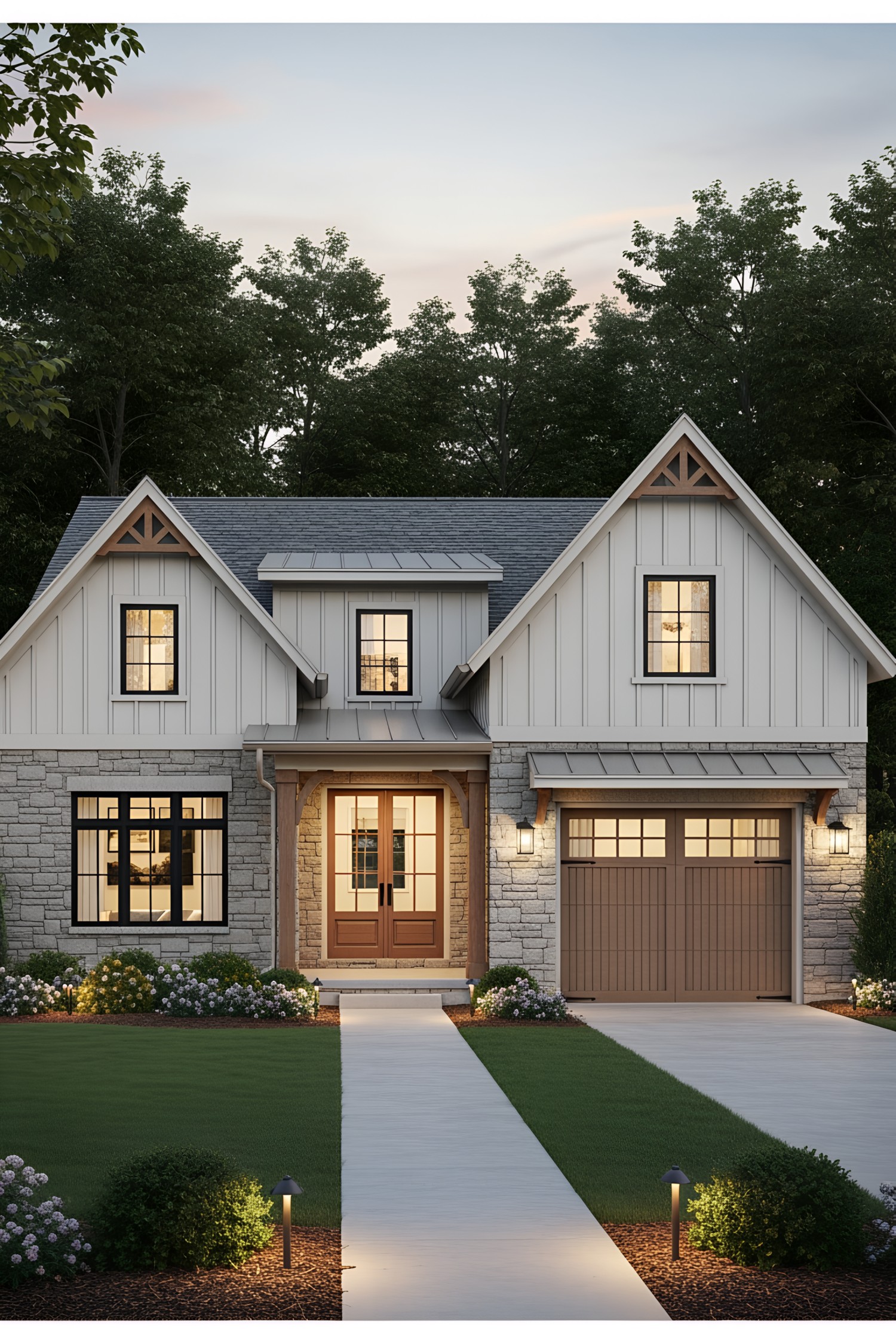 Charming stone cottage with wooden garage