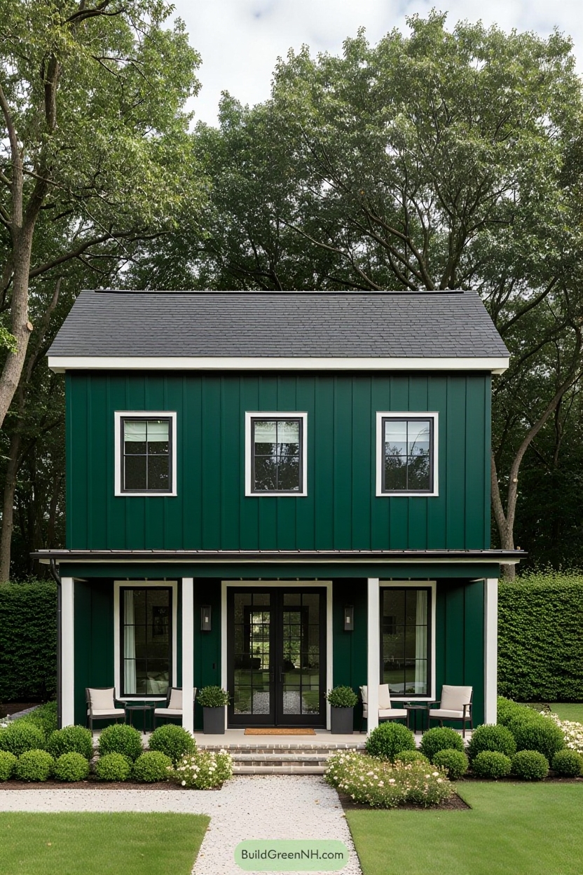 change house color to forest green