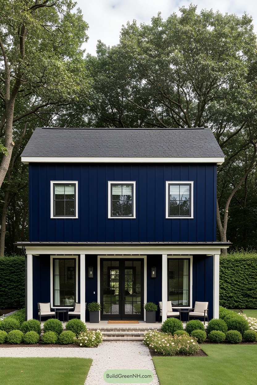 change house color to navy blue