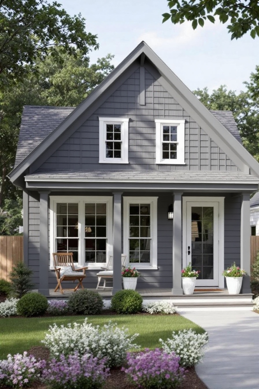 change house siding to grey metal
