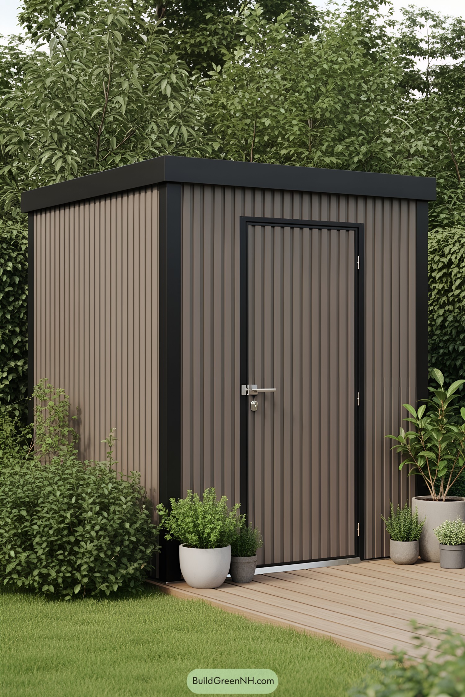 Small backyard shed with a modern design