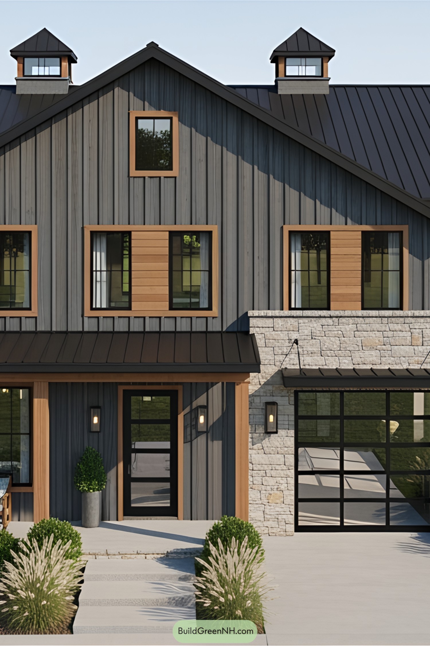 Stylish barndominium showcasing modern design