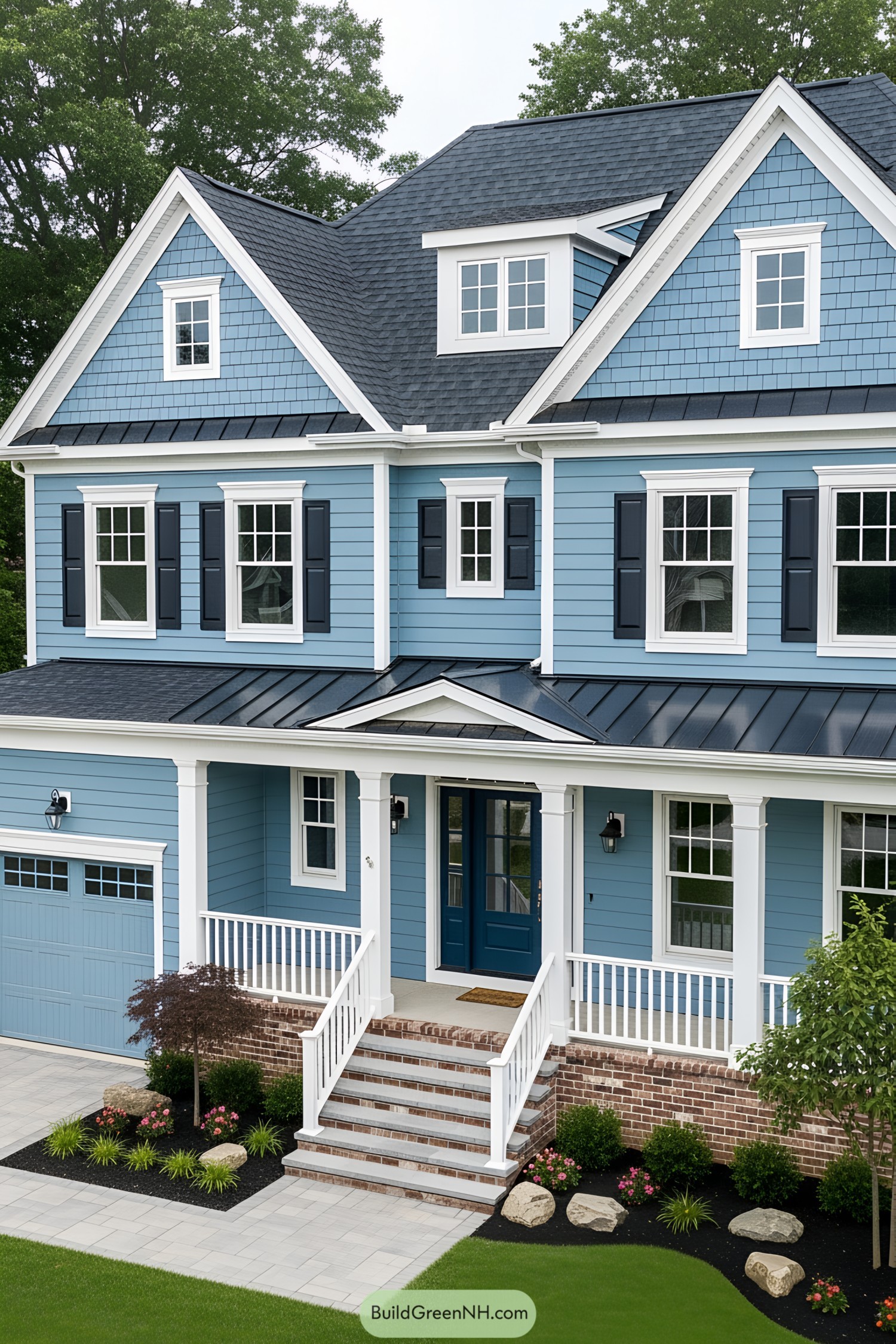 22 Blue Suburban Houses That Will Paint Your World Happy