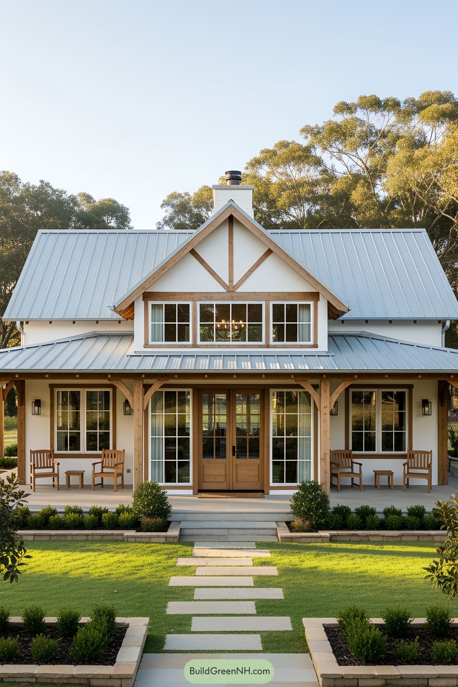 Charming bungalow farmhouse with metal roof