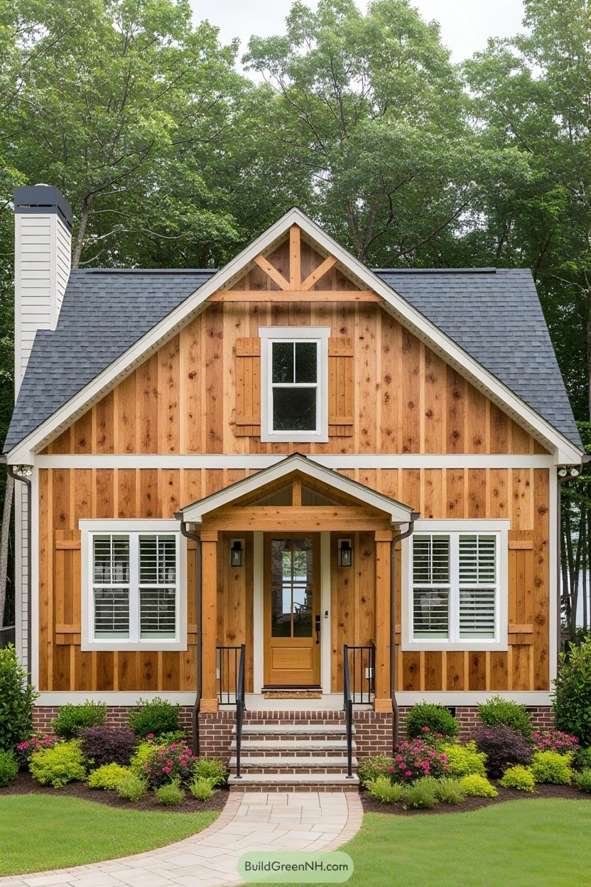 change house siding to natural oak