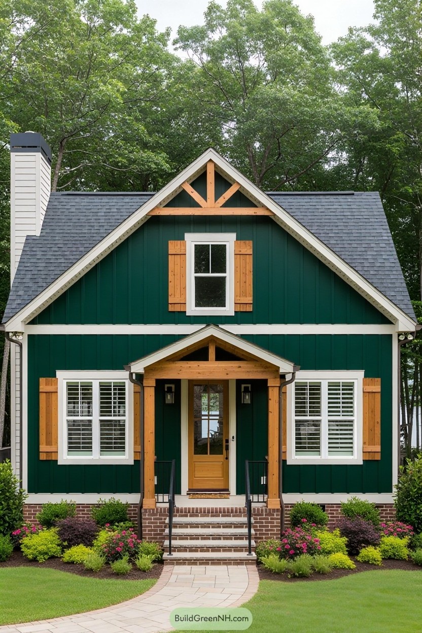 change house color to forest green
