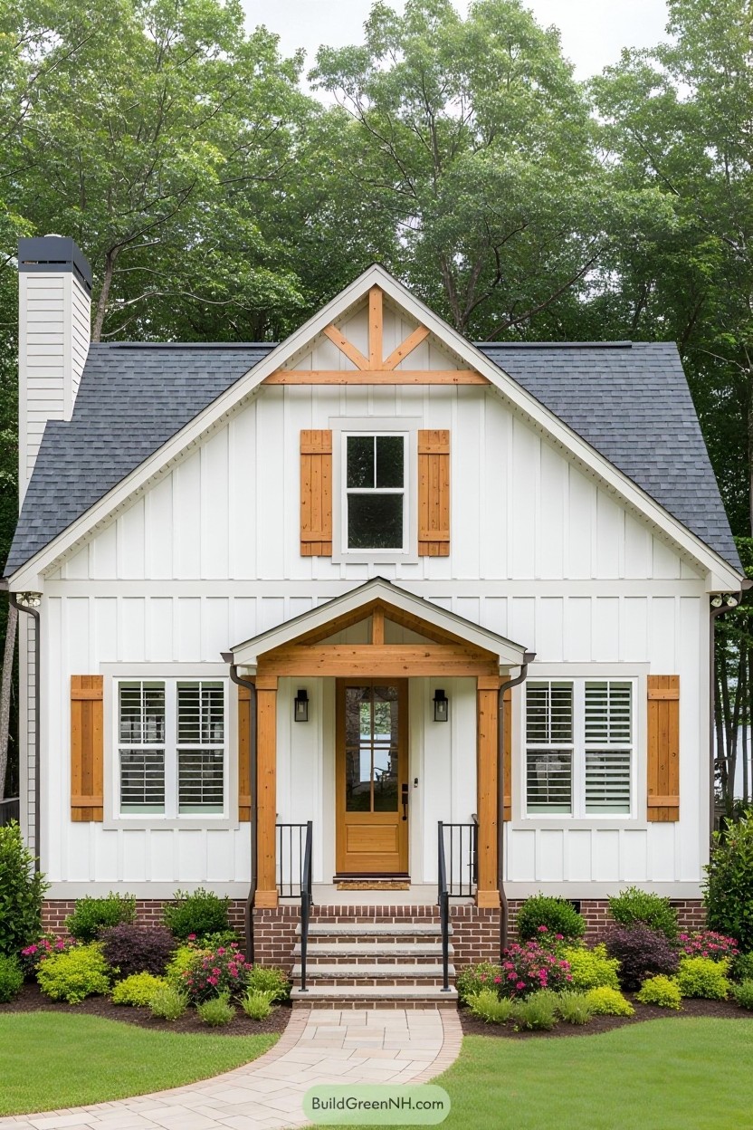 change house siding to white horizontal slats