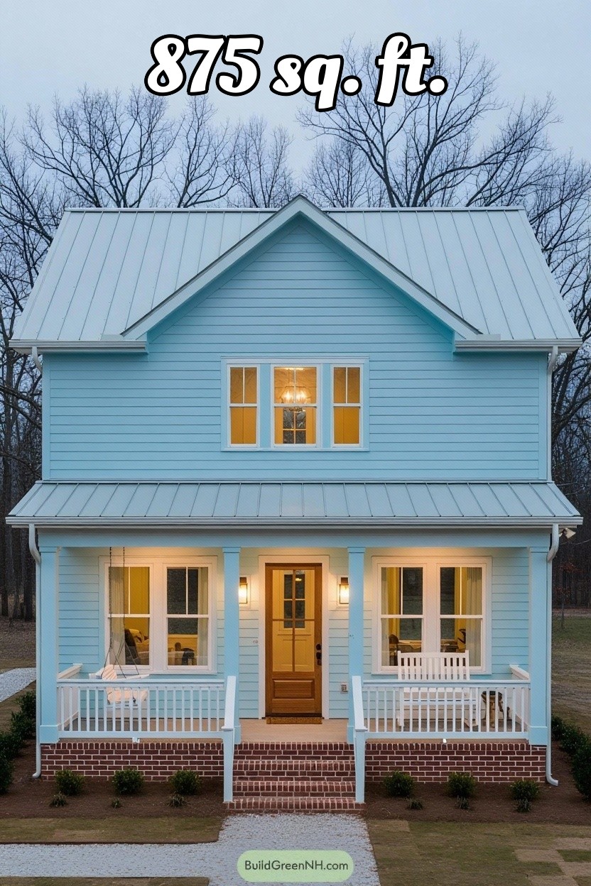 change house color to pale blue