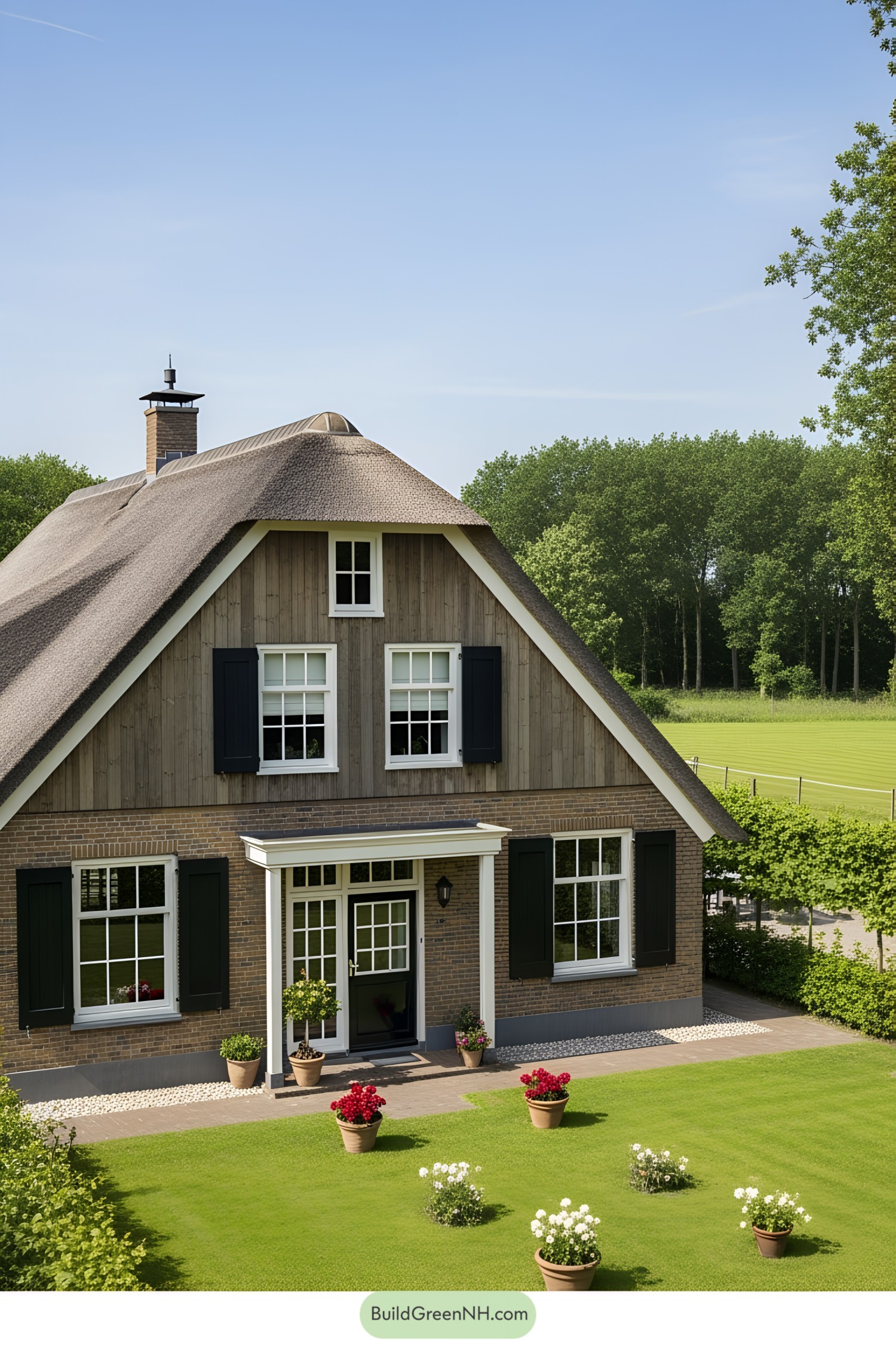 Charming Dutch farmhouse with a thatched roof