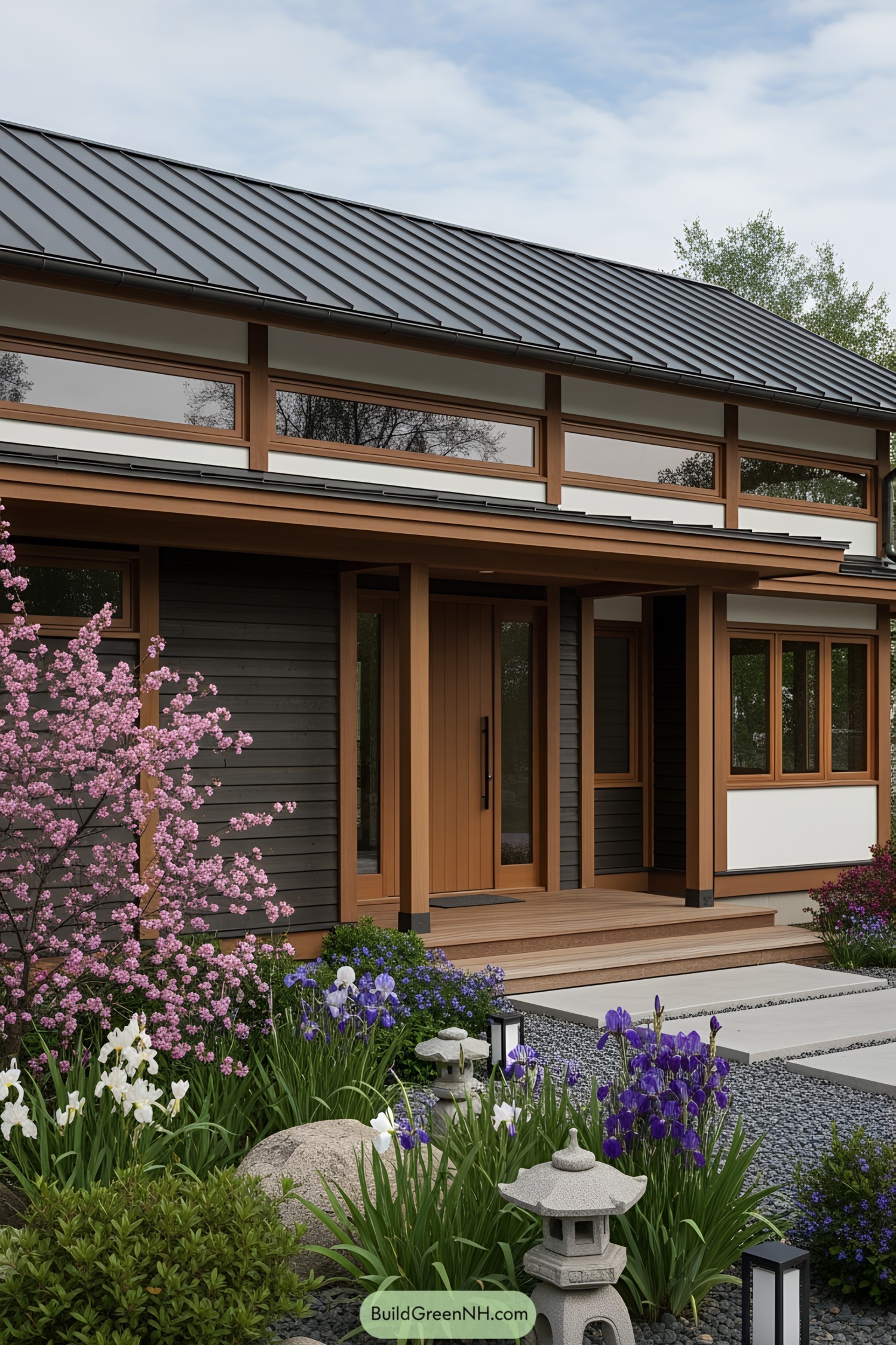 Tiny house with integrated garden and deck