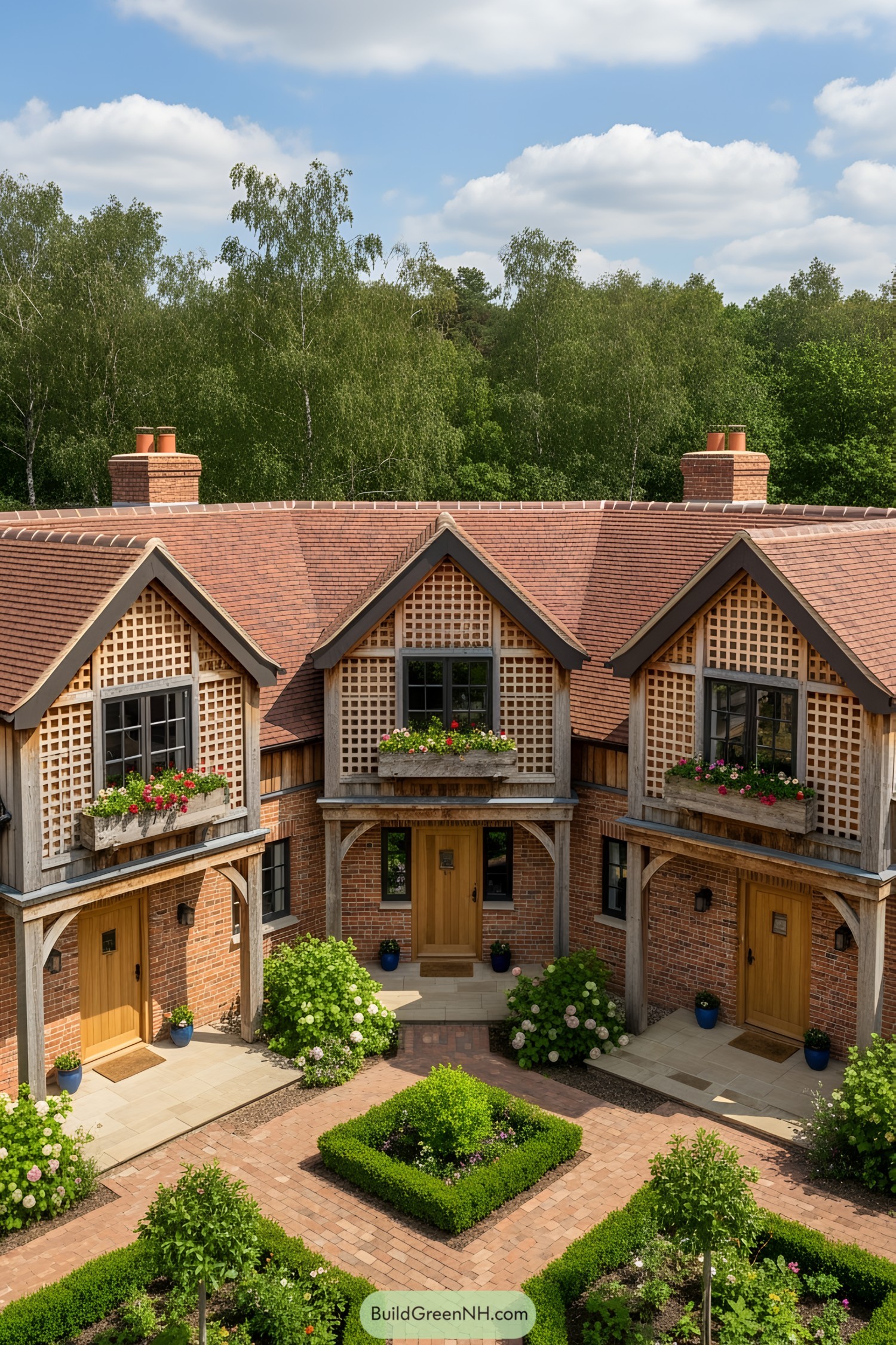 Modern European cottage with stunning flower boxes
