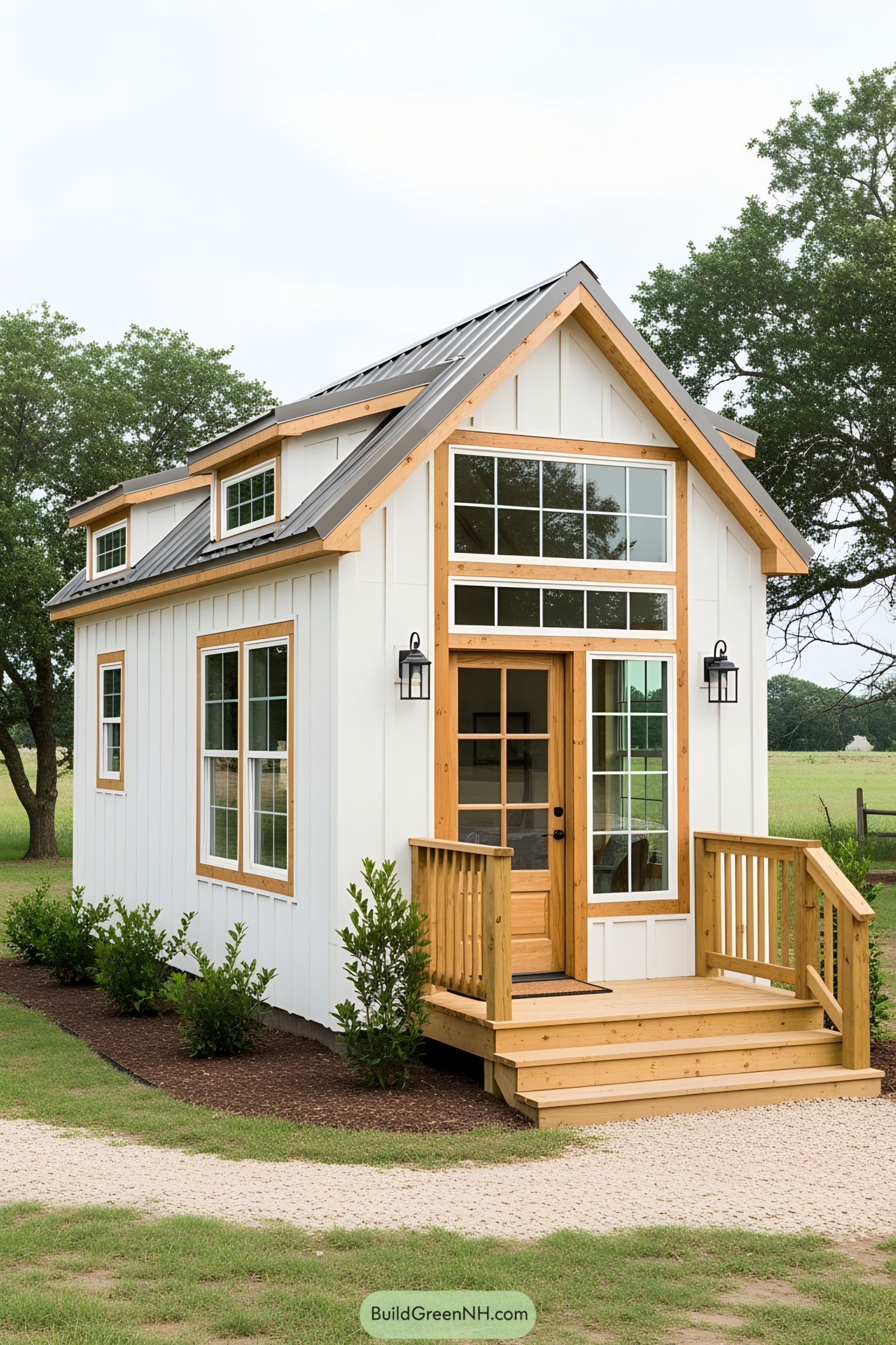 Charming tiny farmhouse with cozy porch