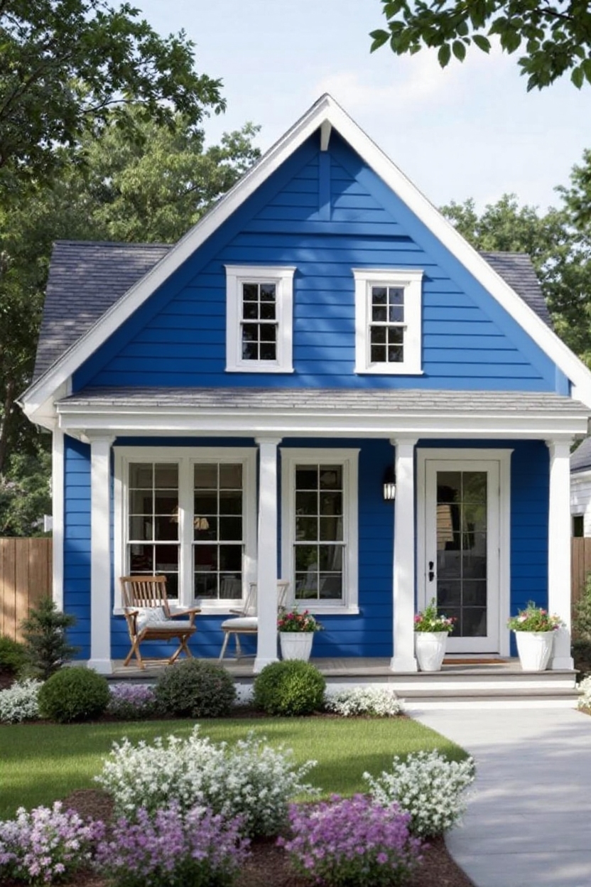 change house color to blue