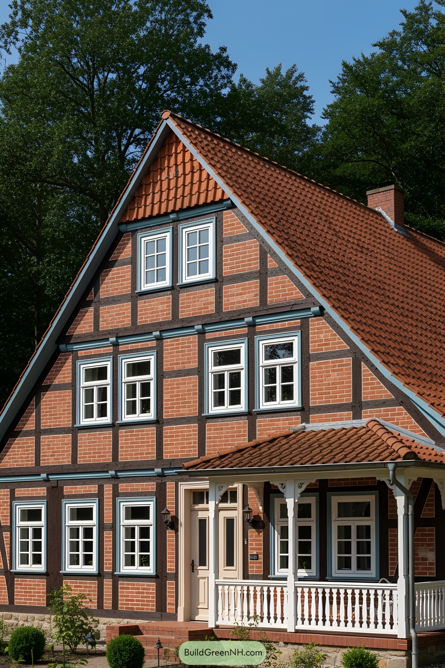 Charming German farmhouse with exposed beams and brickwork