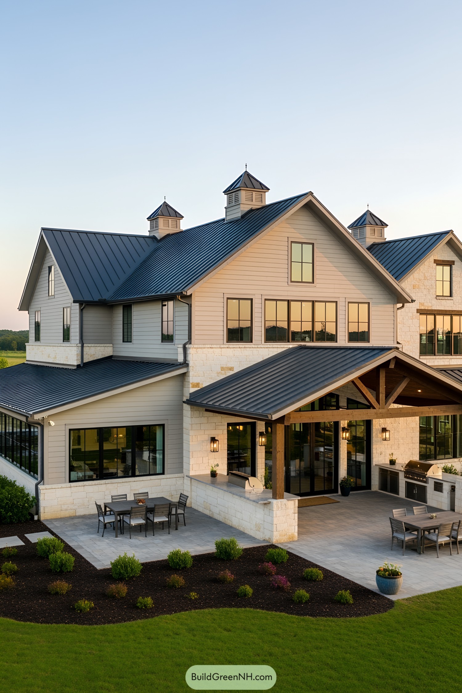 Spacious barndominium with a modern rustic design