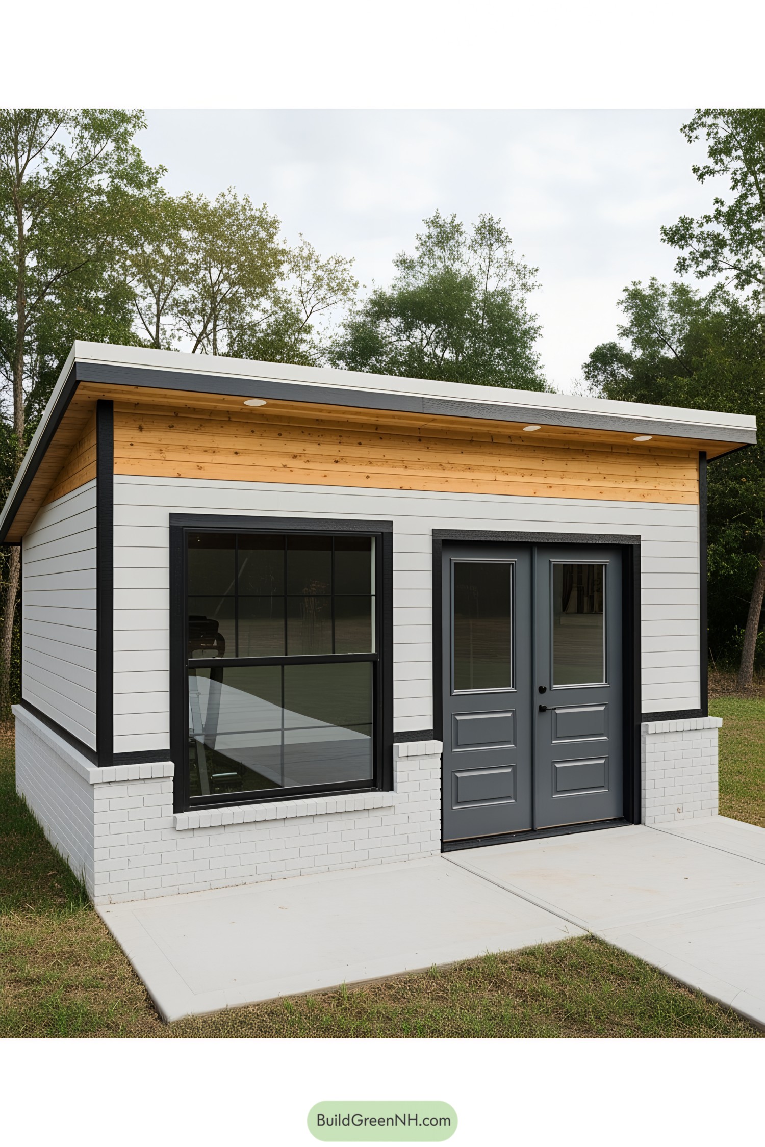 Compact and stylish workout shed with modern design