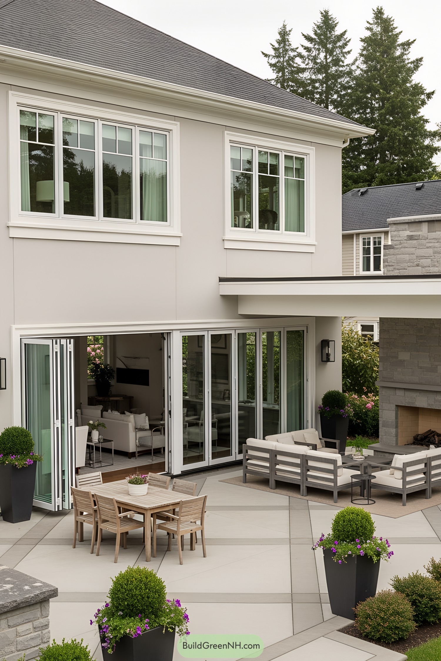 Luxury patio with elegant seating