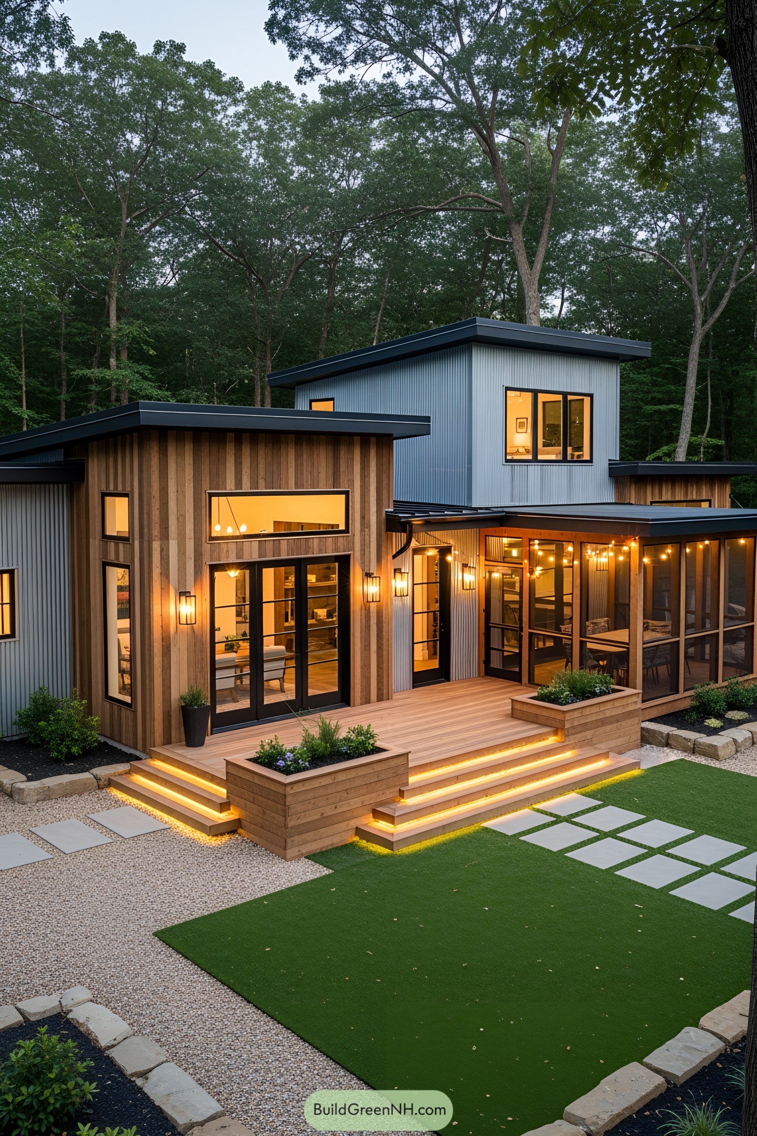 Modern house with inviting outdoor space