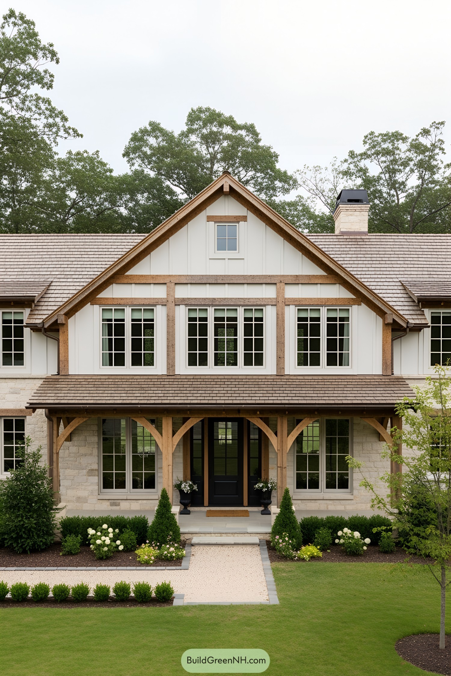House with wooden beams and a charming facade