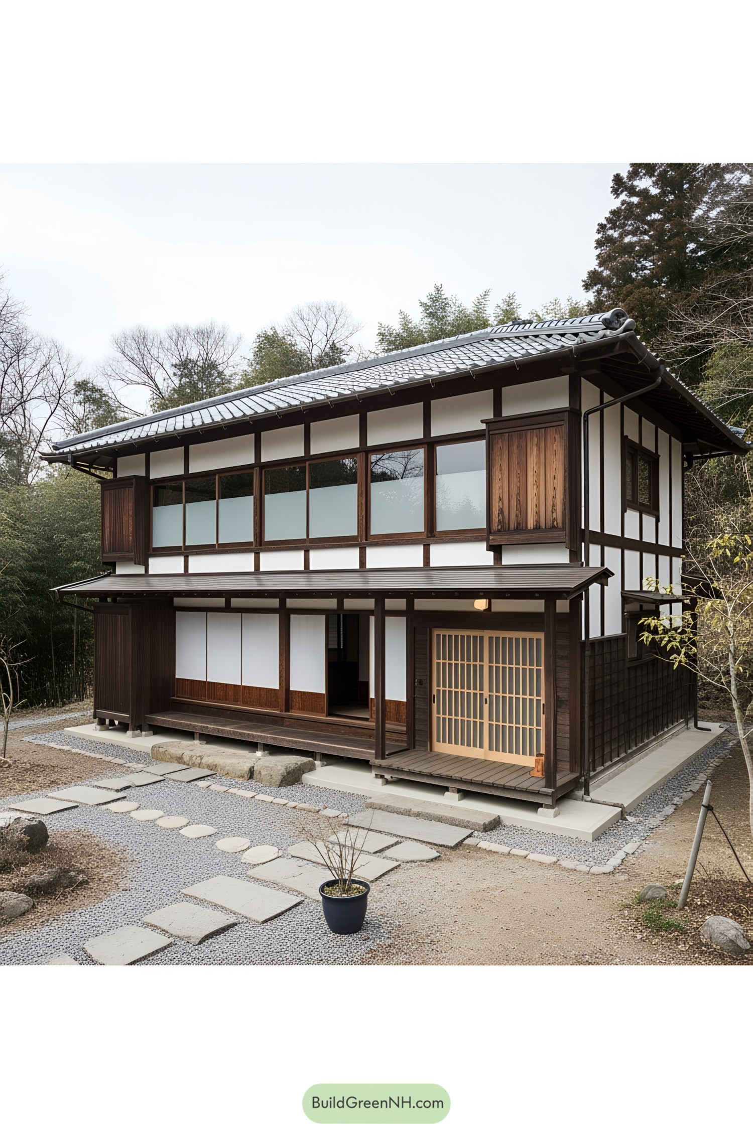 Traditional Japanese farmhouse with modern accents