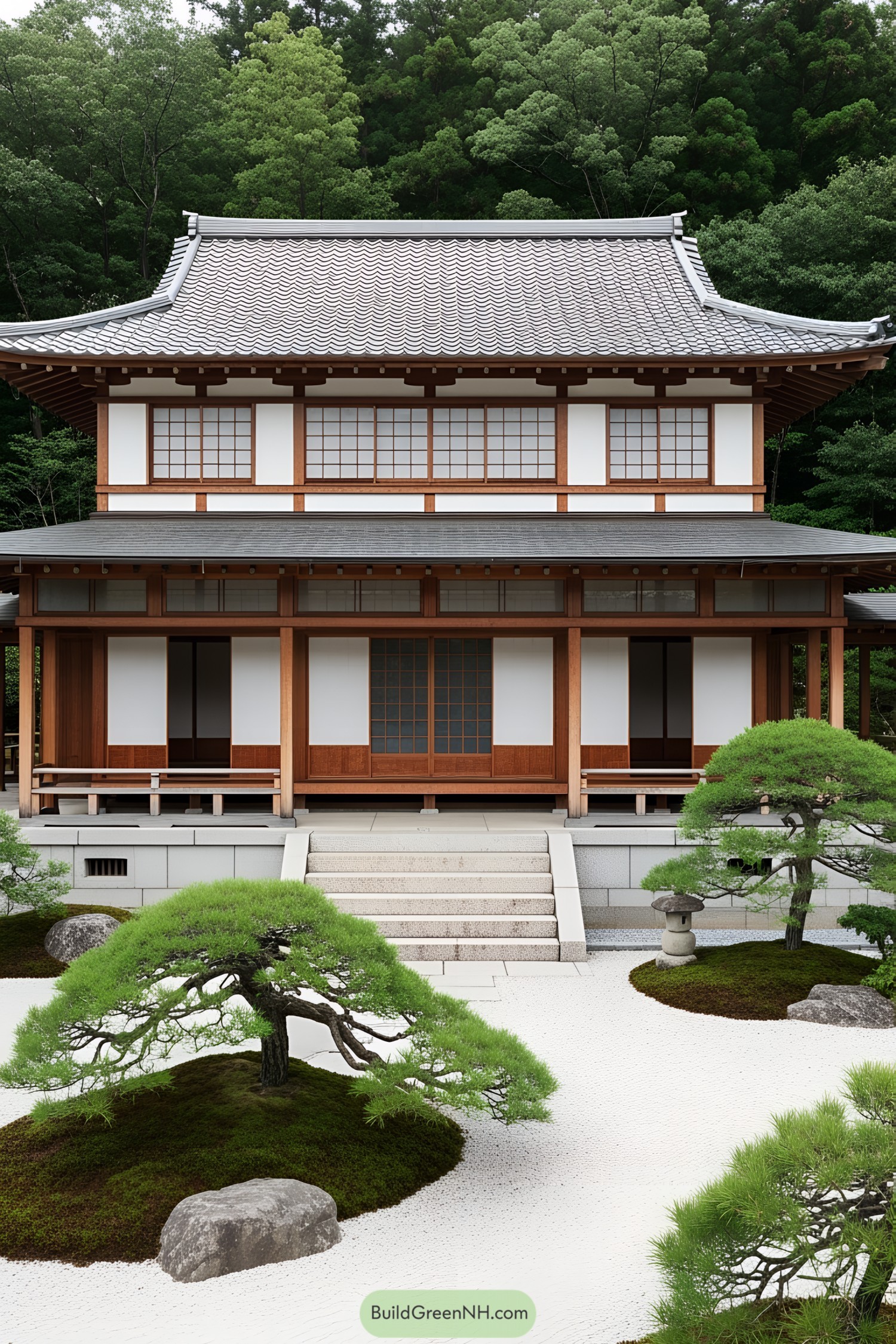 Japanese-style house with zen garden