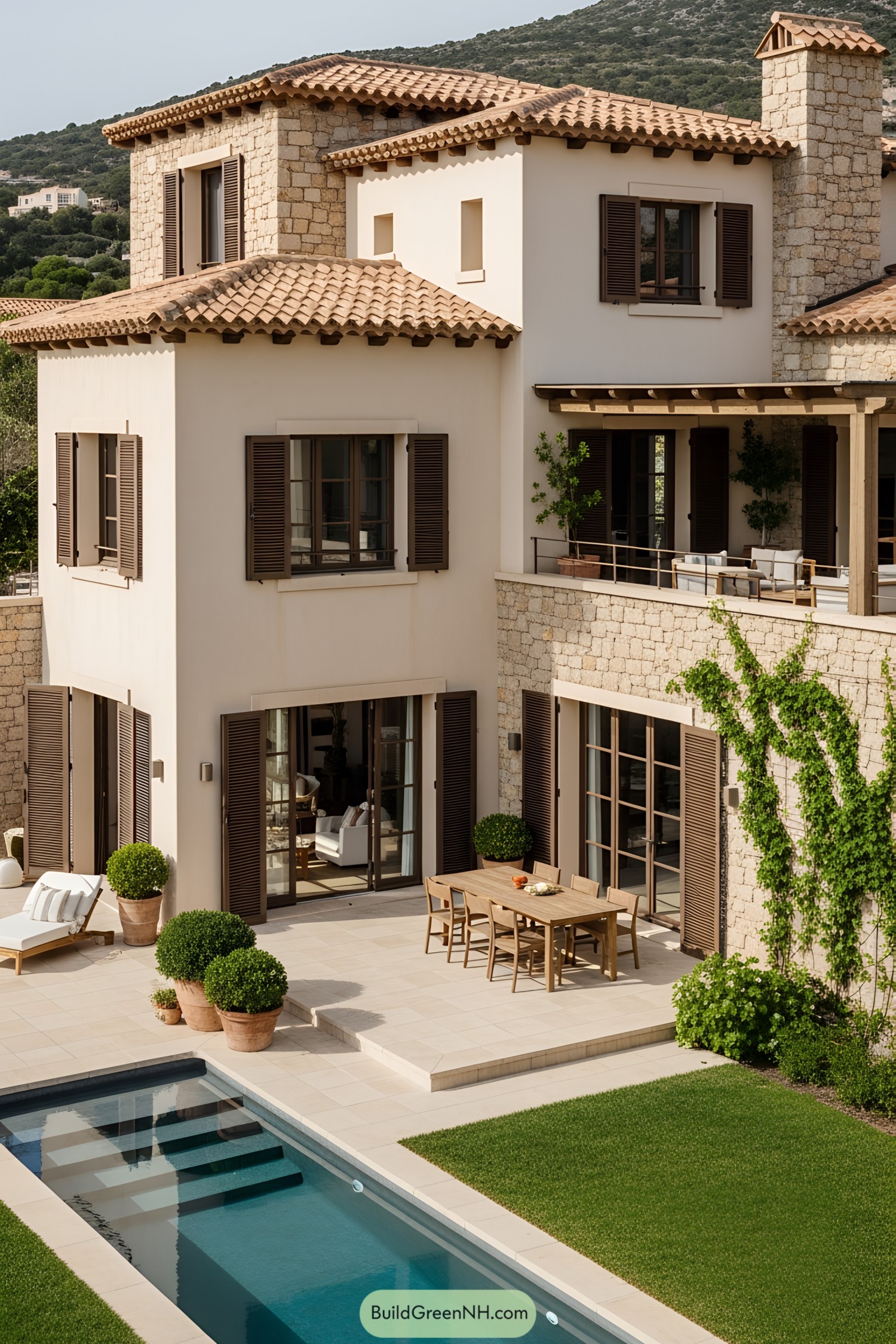 Charming Mediterranean house with poolside terrace