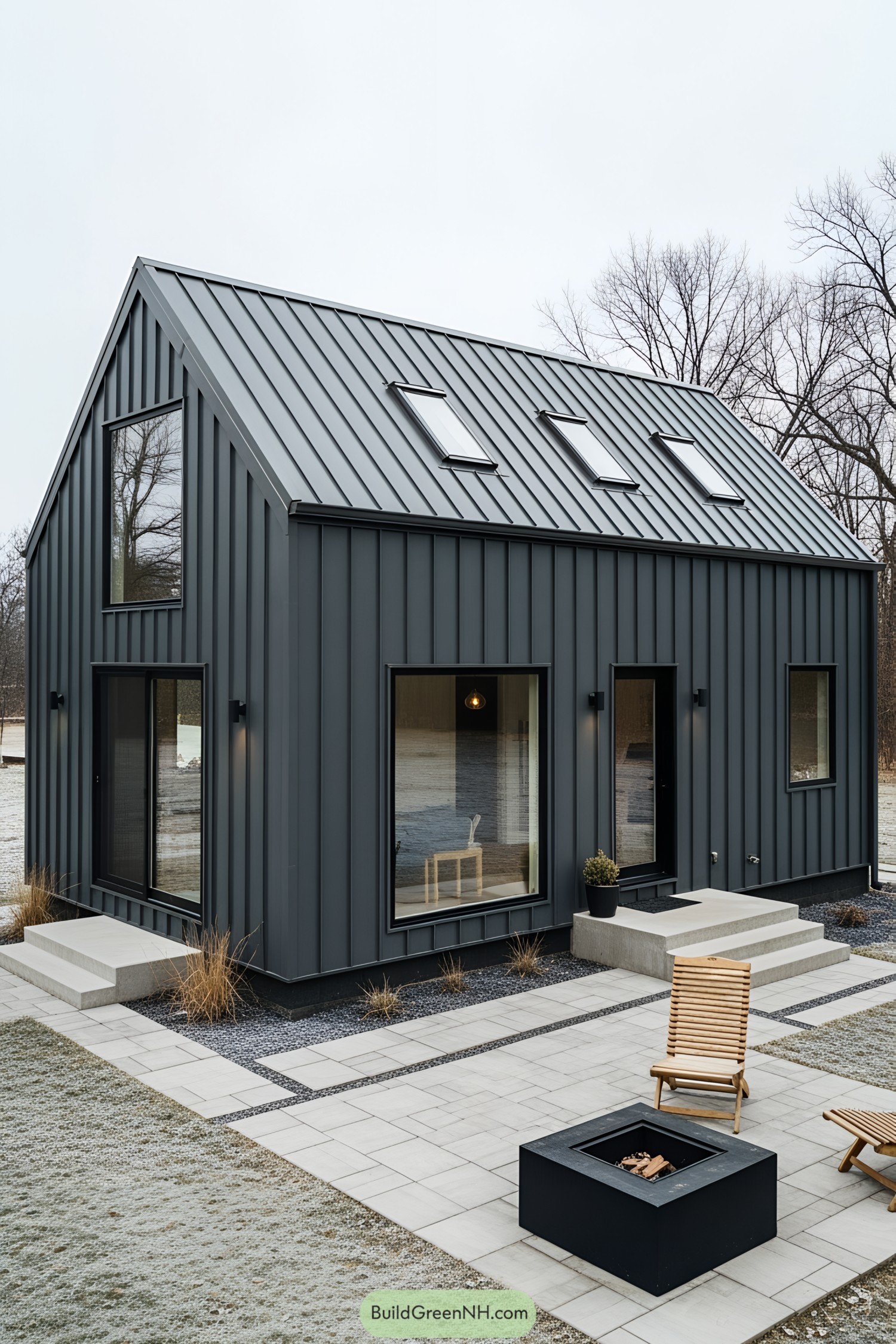 Modern barn house with sleek design