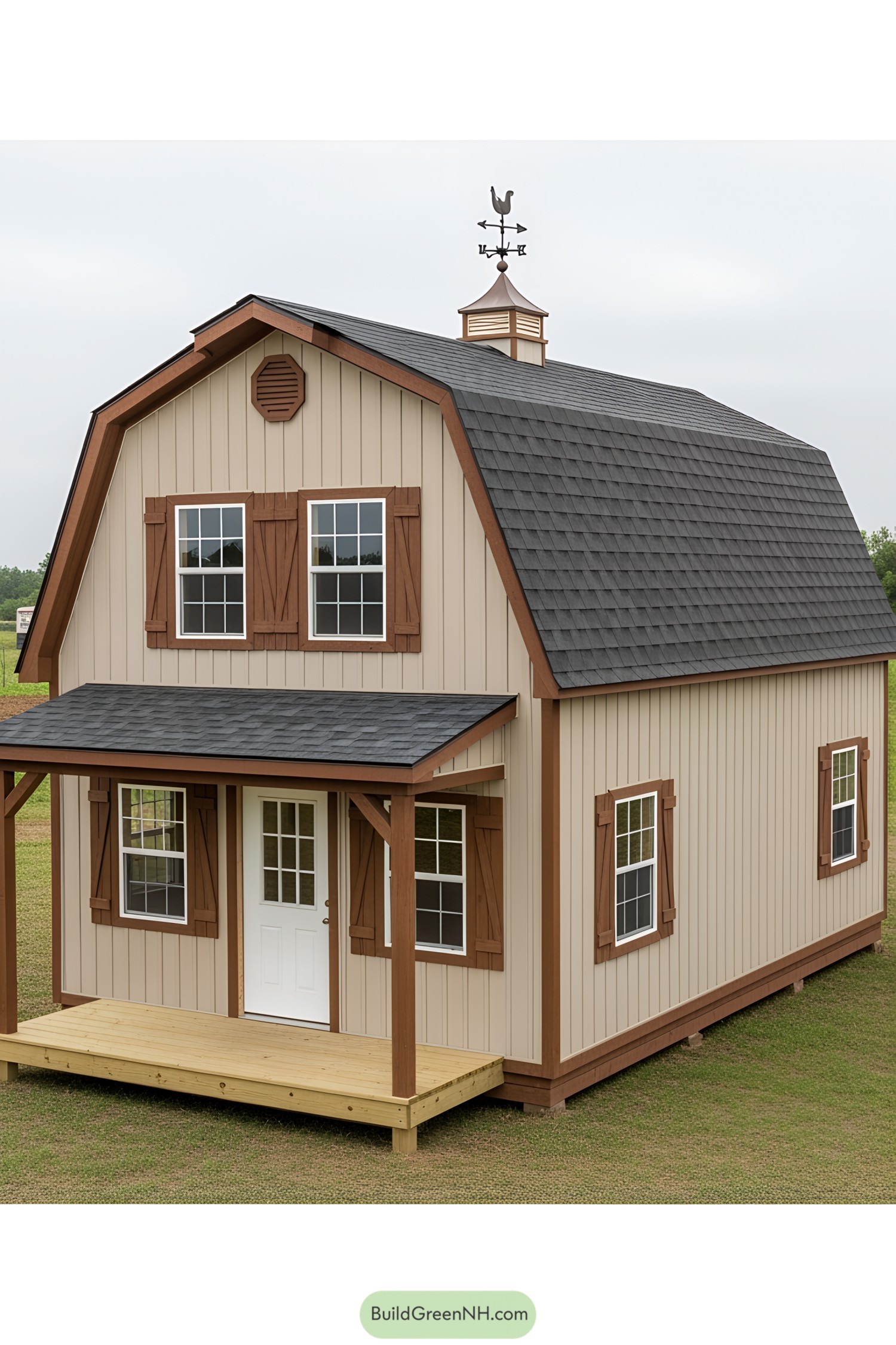 Rustic Barn-Style Tiny House with Porch