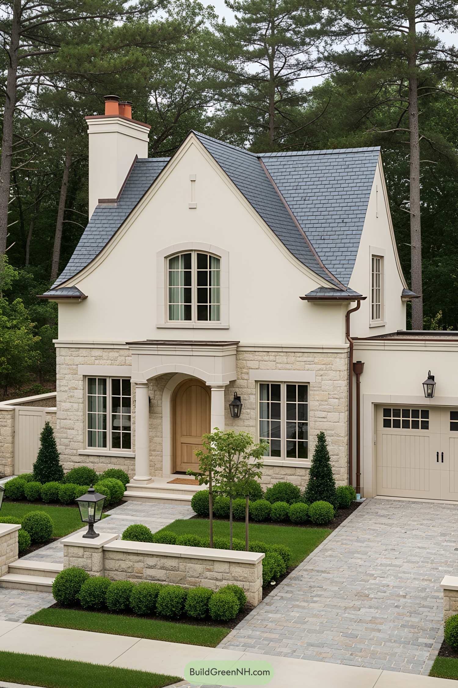 Beautiful European-style cottage with modern design