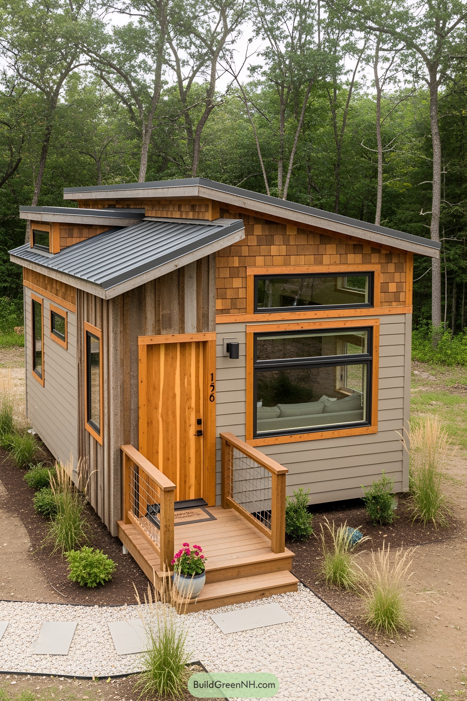 Charming tiny house surrounded by trees