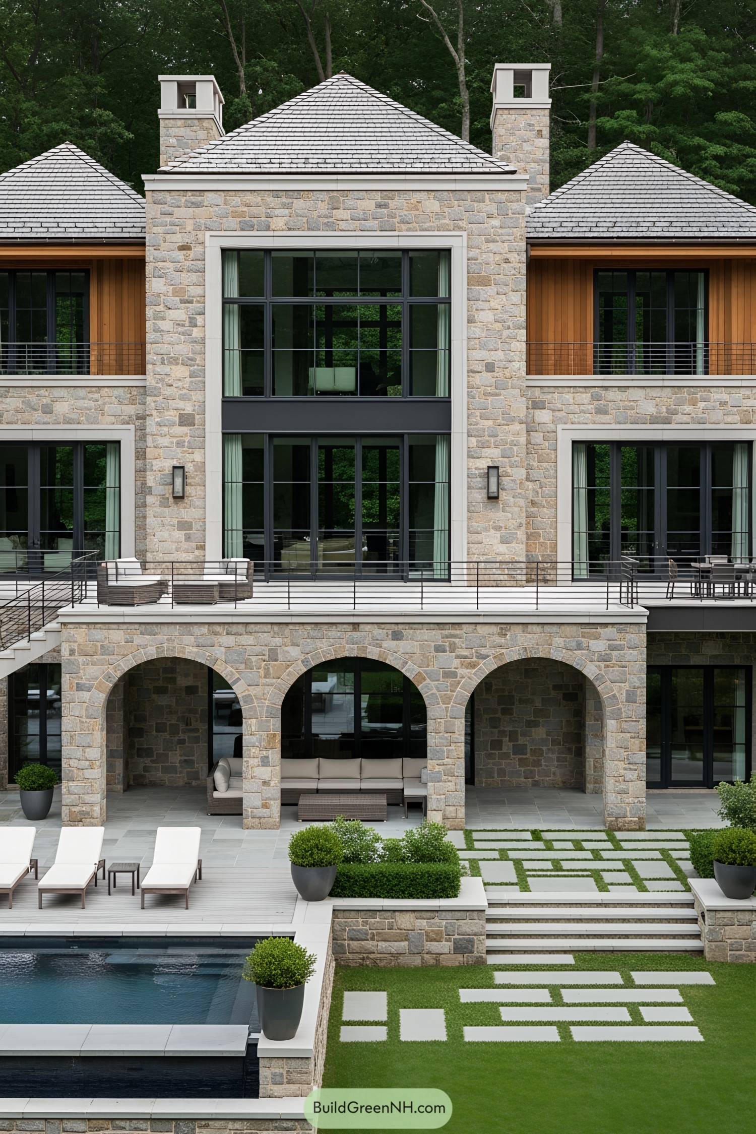 Elegant stone house with spacious terrace and pool