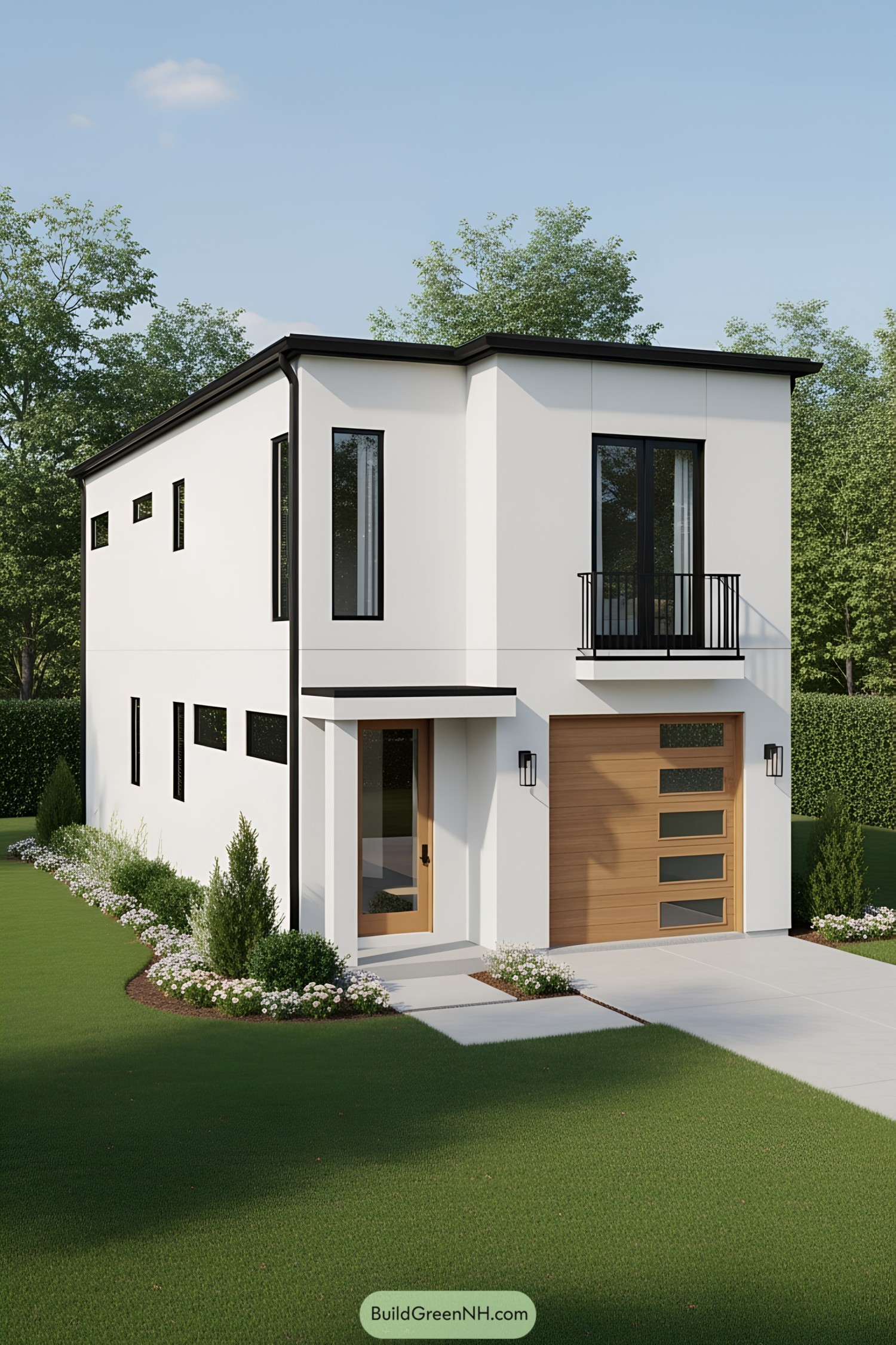 Modern two-story house with sleek design