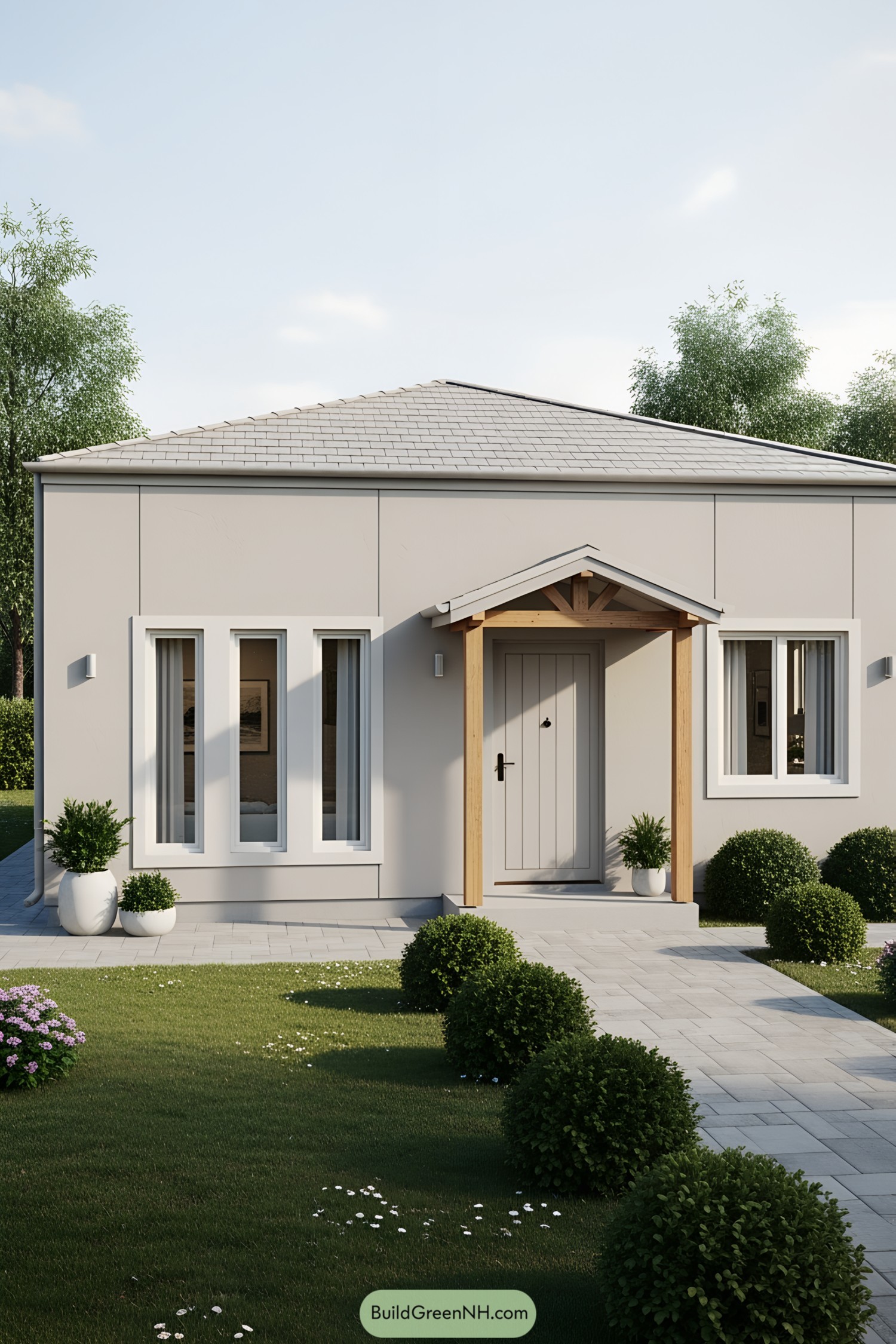 Compact single-story home with a welcoming entrance