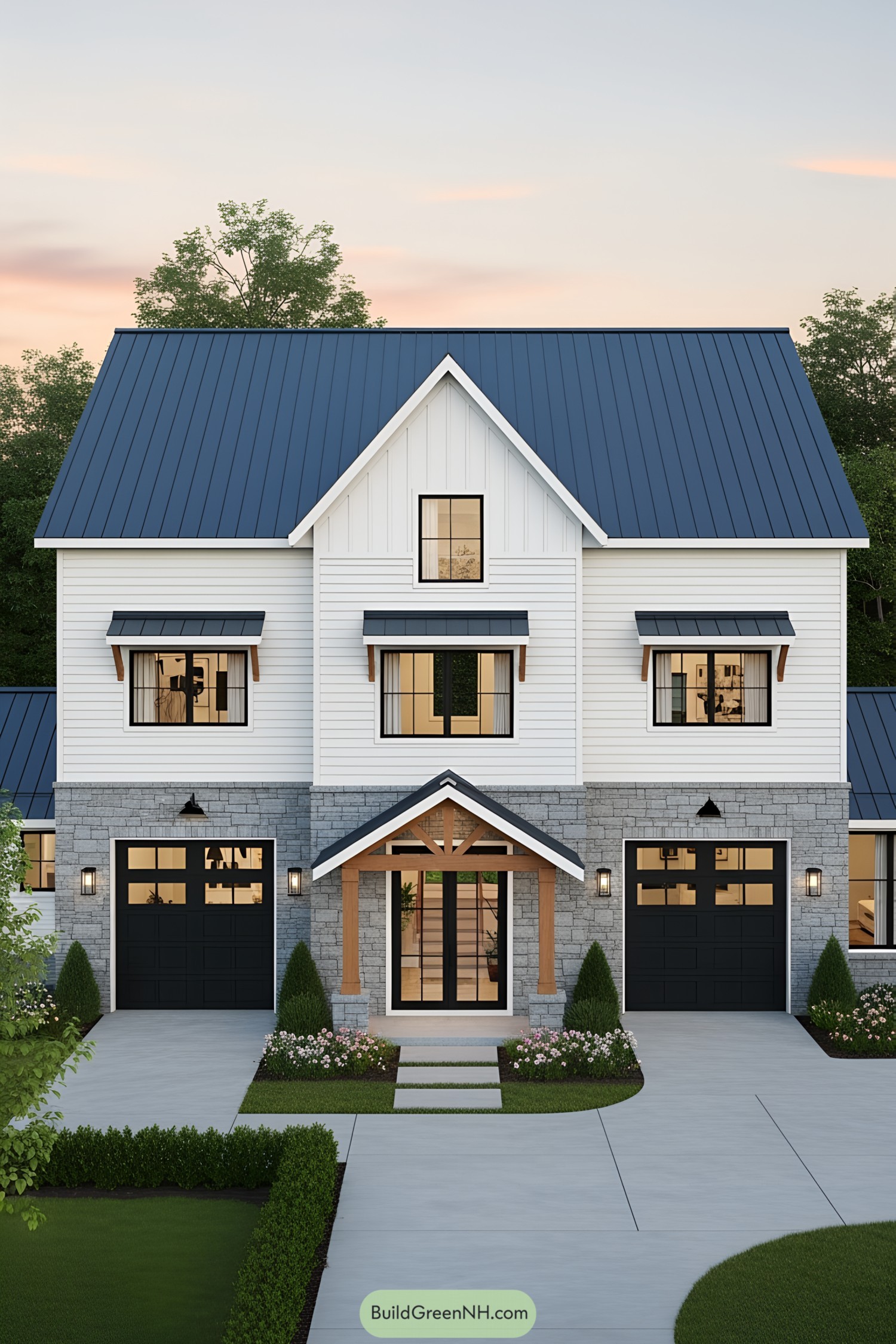 Modern barndominium with elegant design