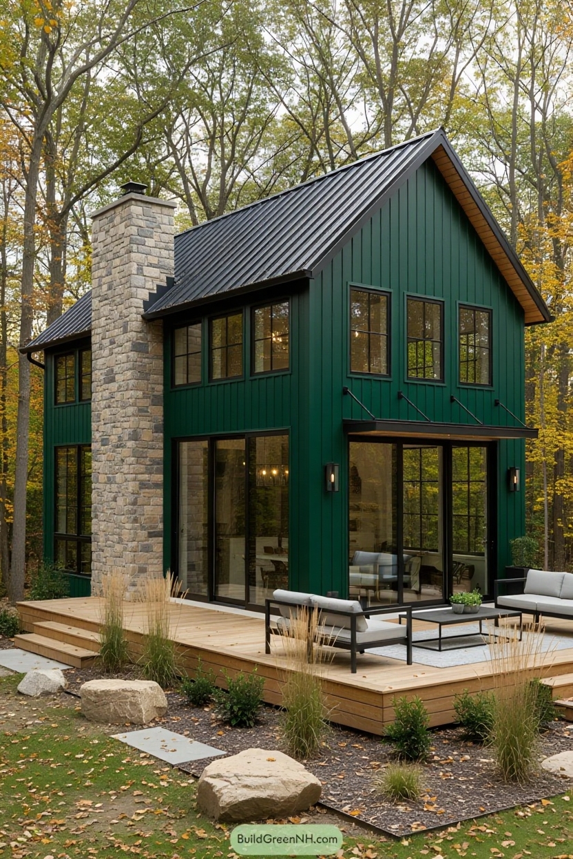 change house color to forest green