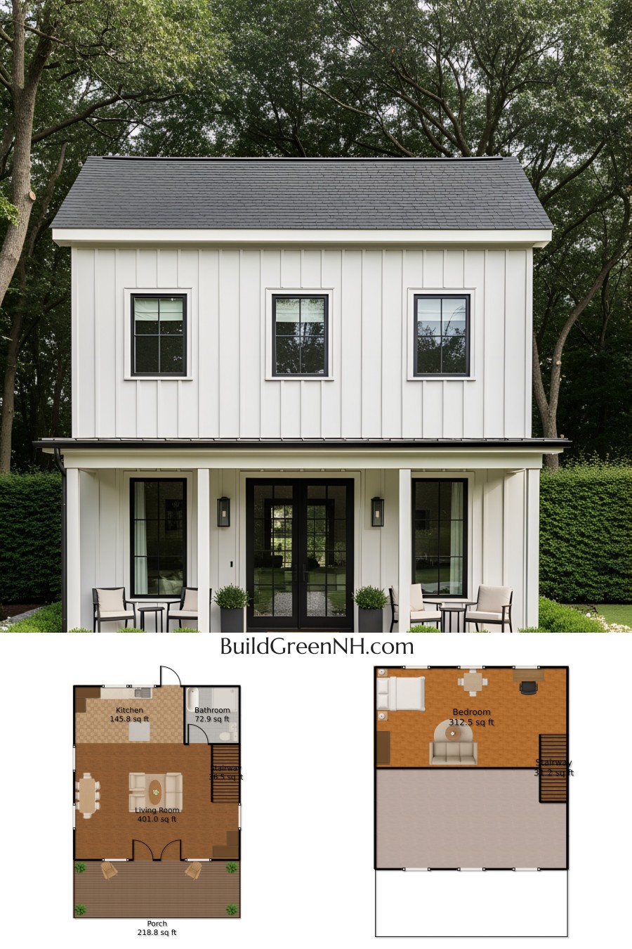 Charming Country Cottage Retreat: Small Farmhouse Plans