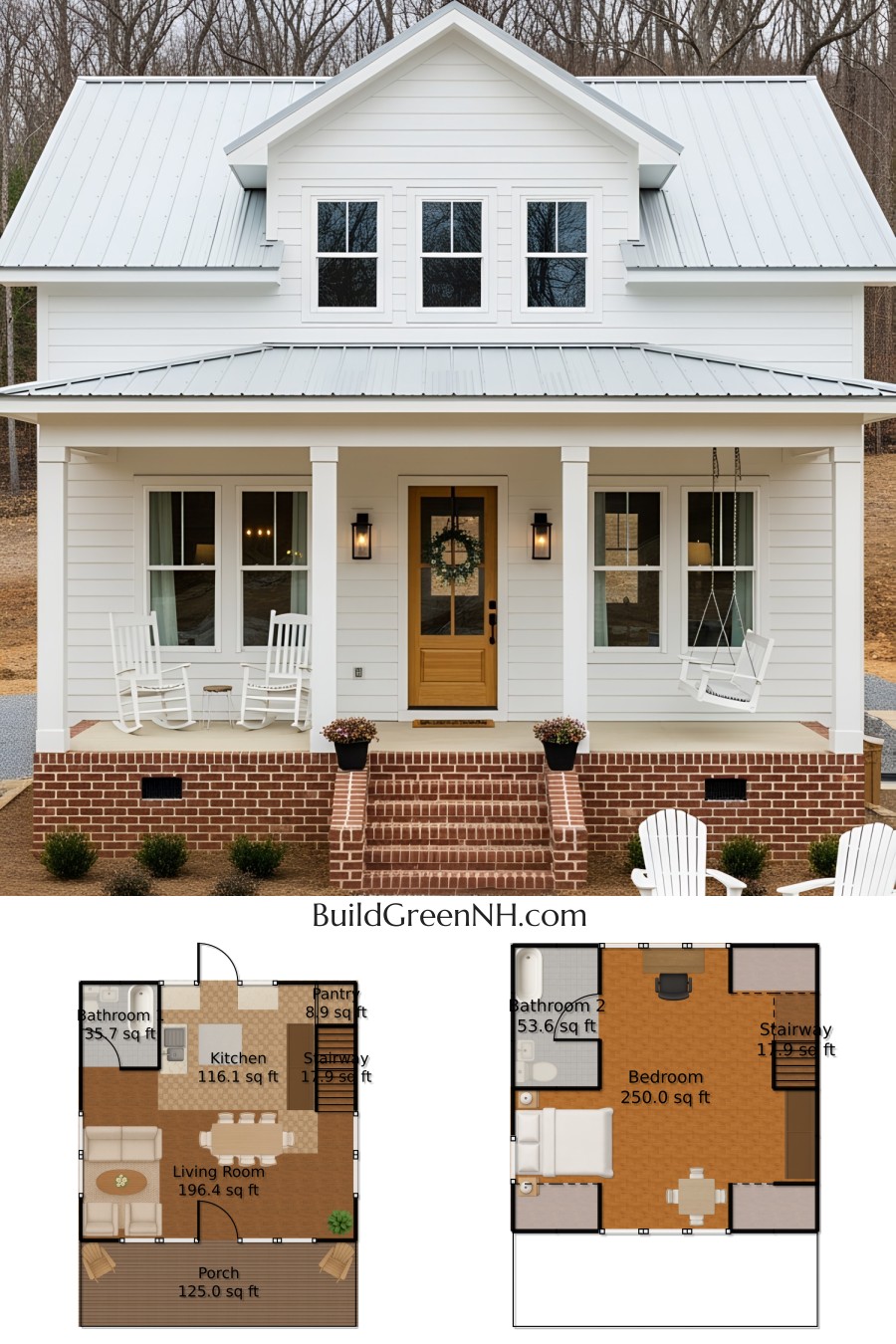 Cozy Porch Paradise: Small Farmhouse Plans