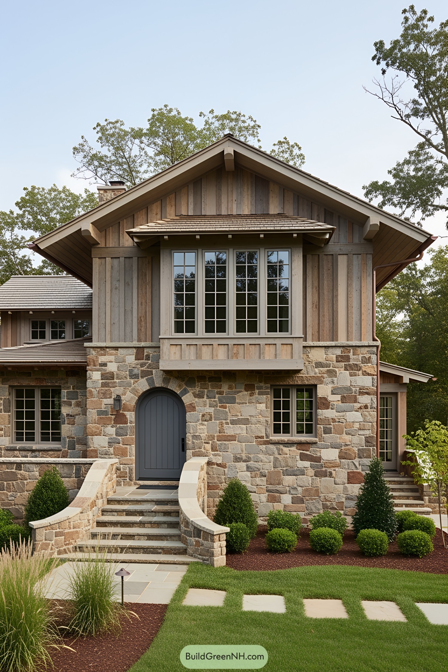 Beautiful house with stone and wood exterior