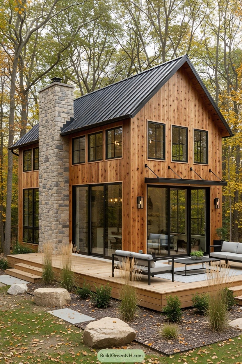 change house siding to natural oak