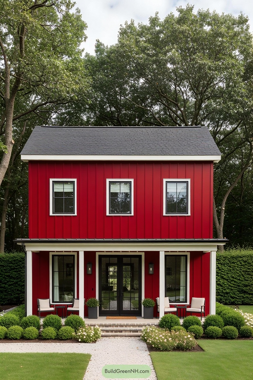change house color to crimson red