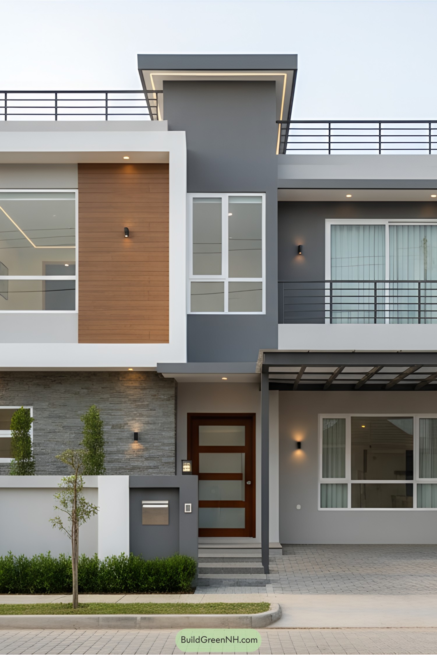 Sophisticated modern bungalow with sleek design elements