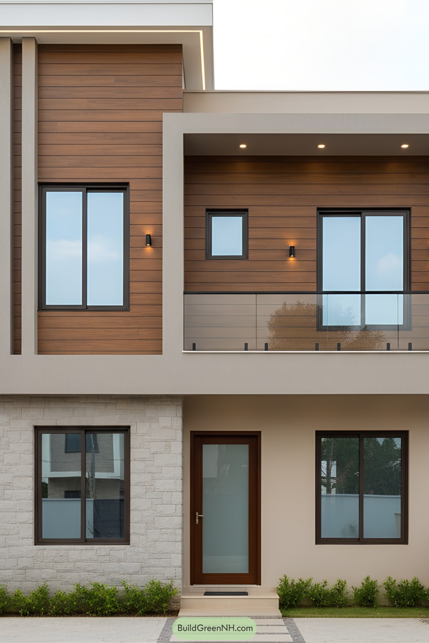 Contemporary two-story bungalow with sleek design
